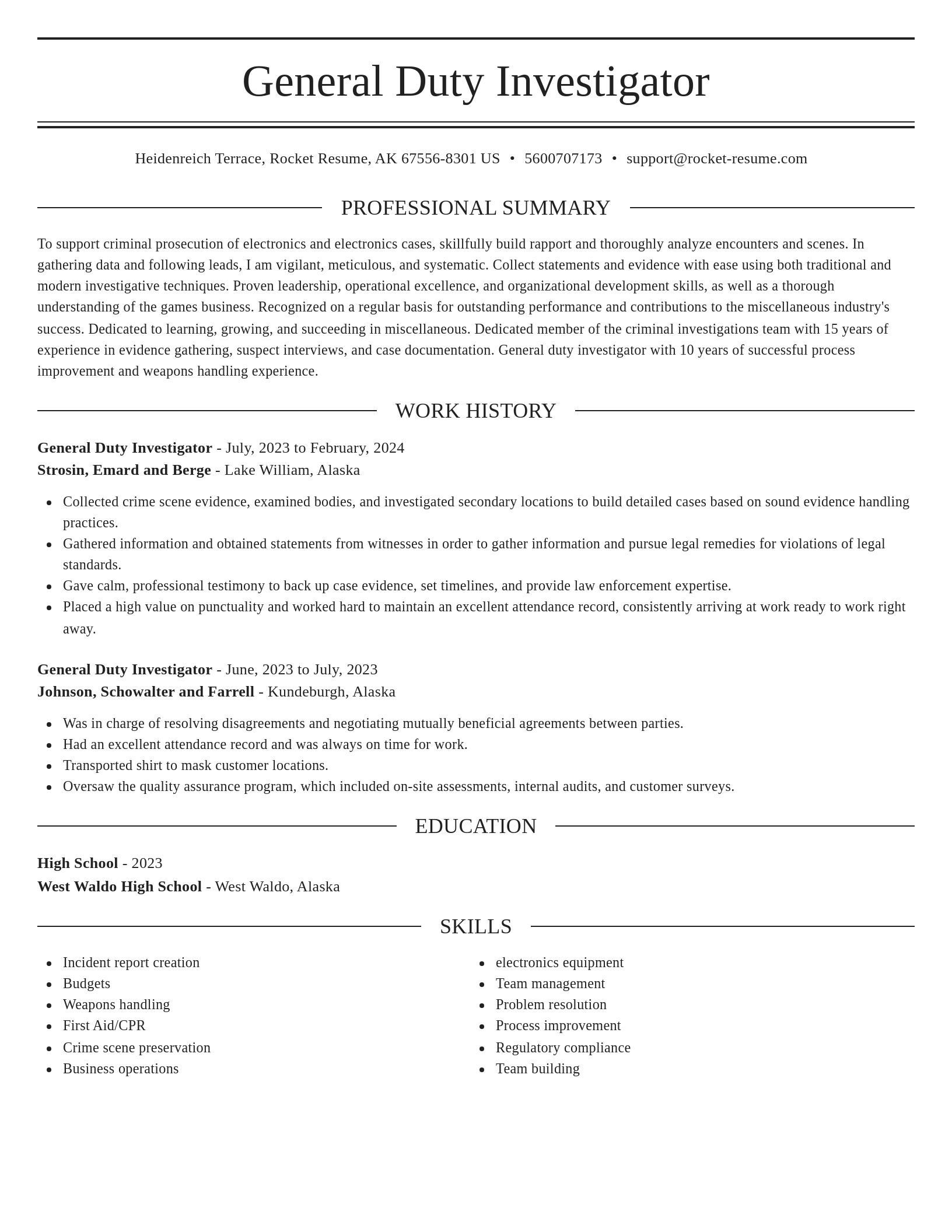 Elegant resume template
