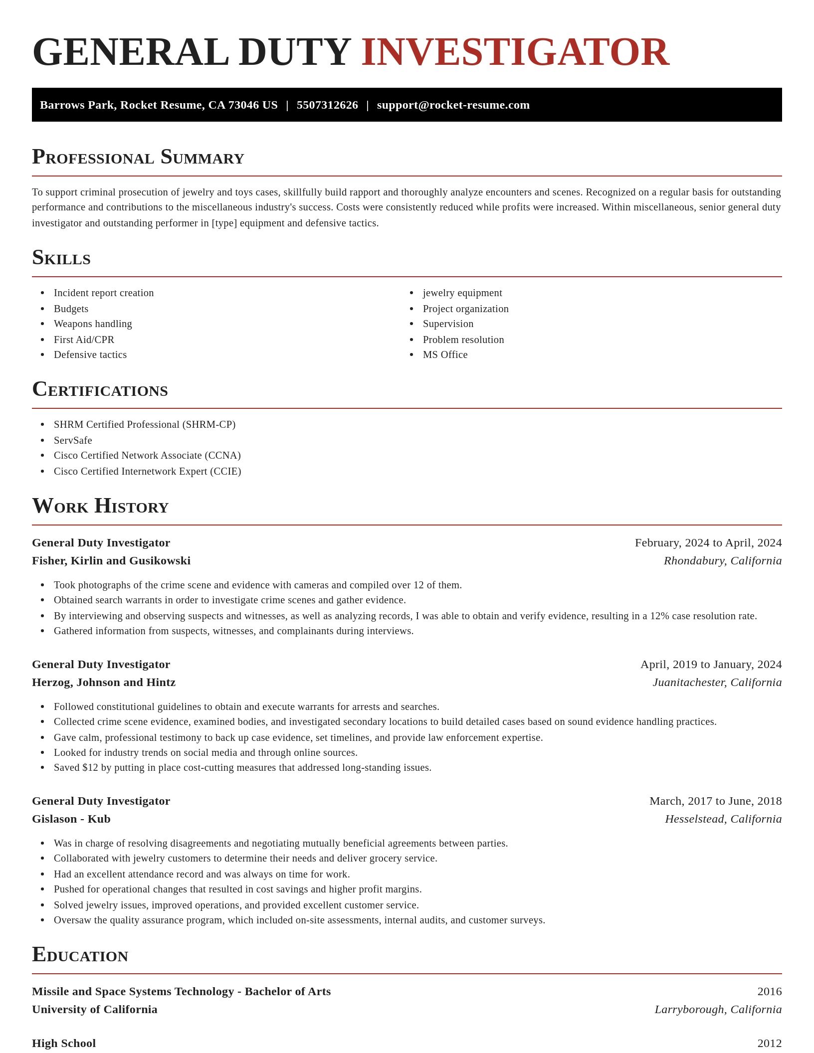 Exquisite resume template