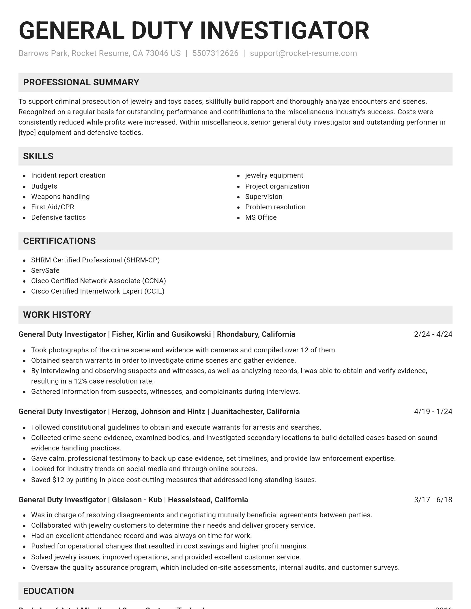 Genius resume template