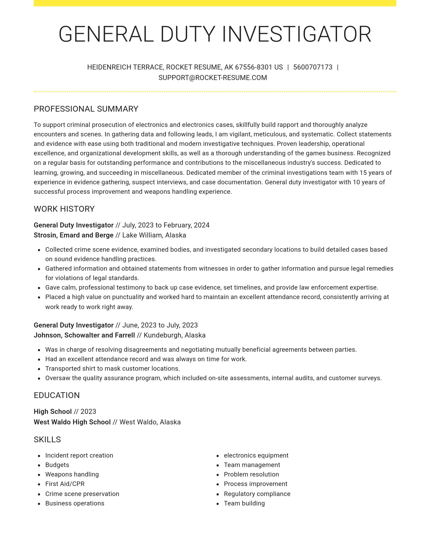 Grand resume template