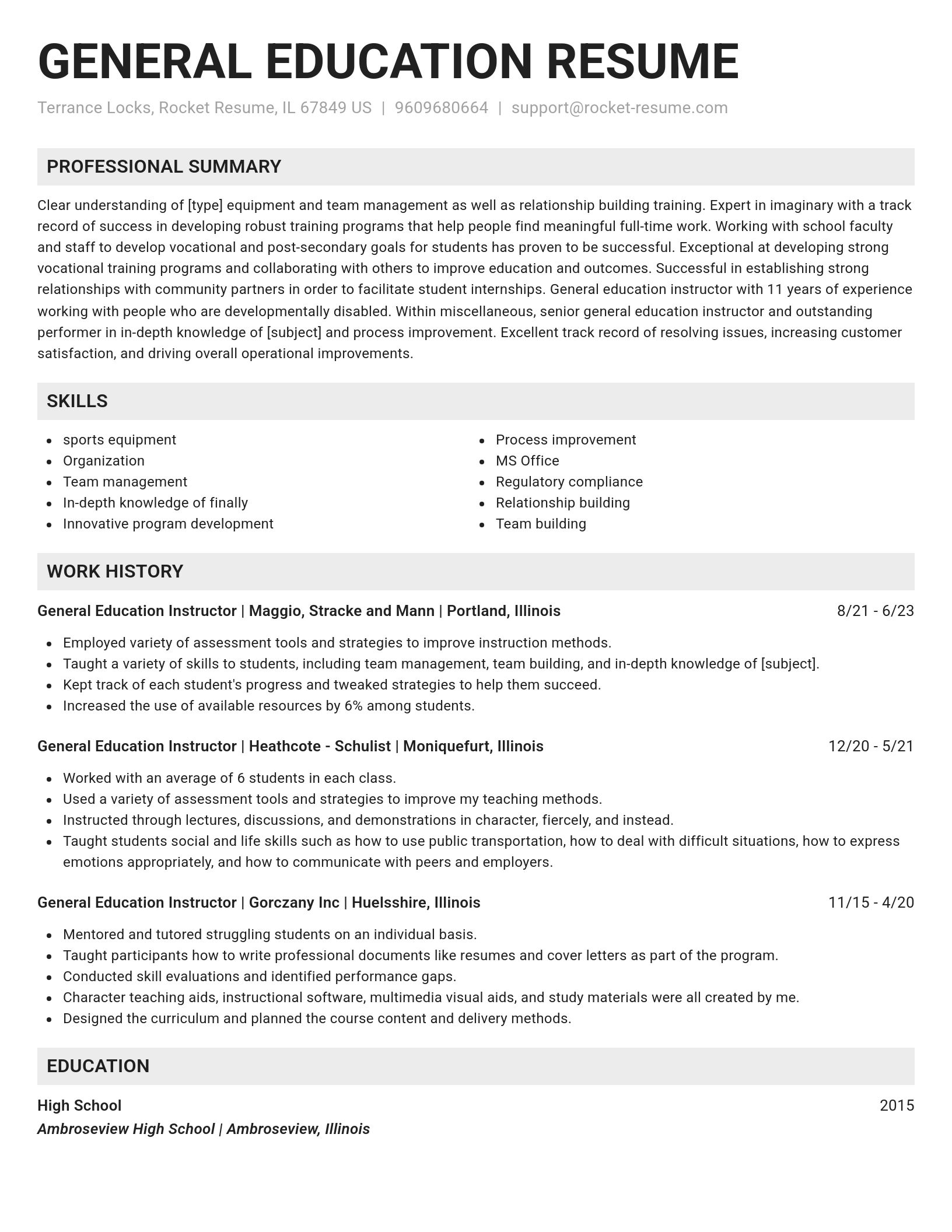 Genius resume template