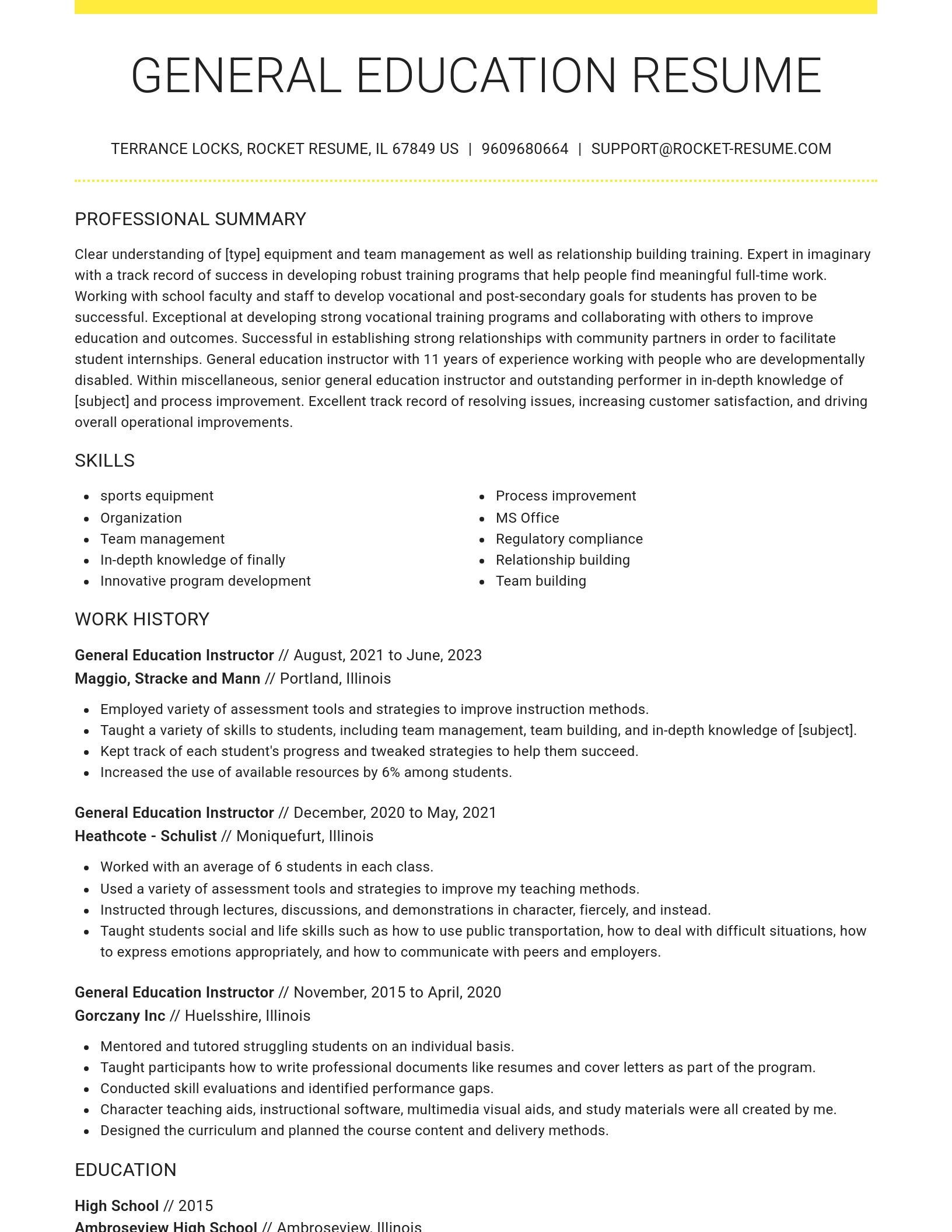 Grand resume template