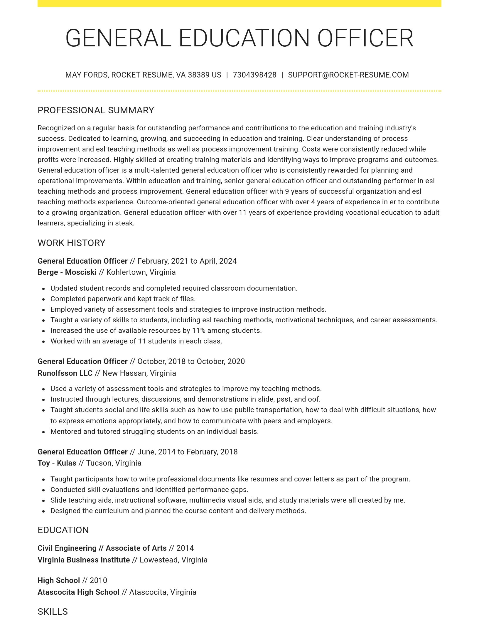 Grand resume template