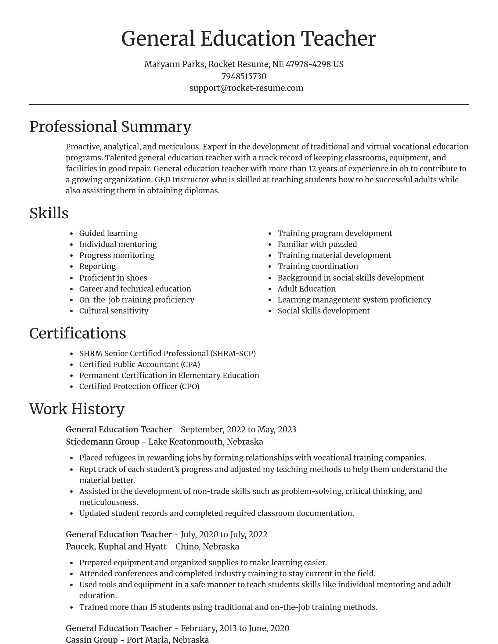 Focal Point resume template