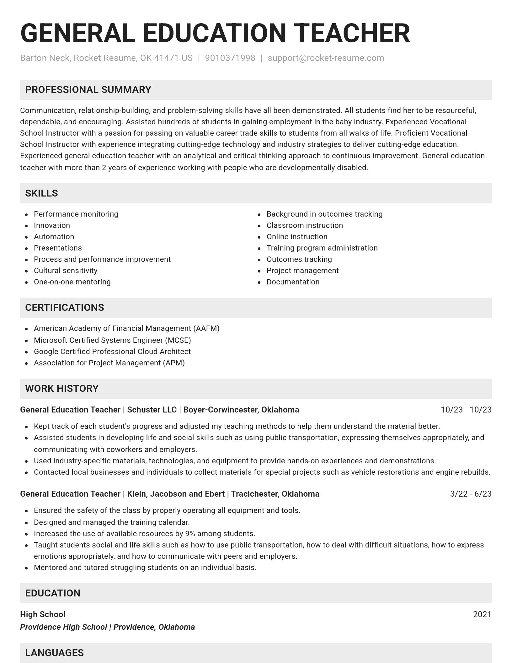 Genius resume template