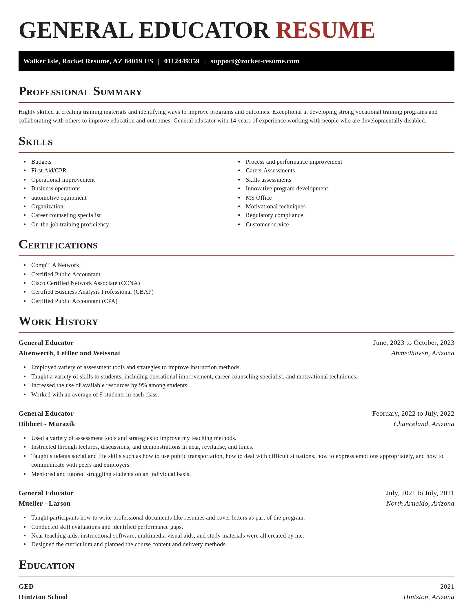 Exquisite resume template