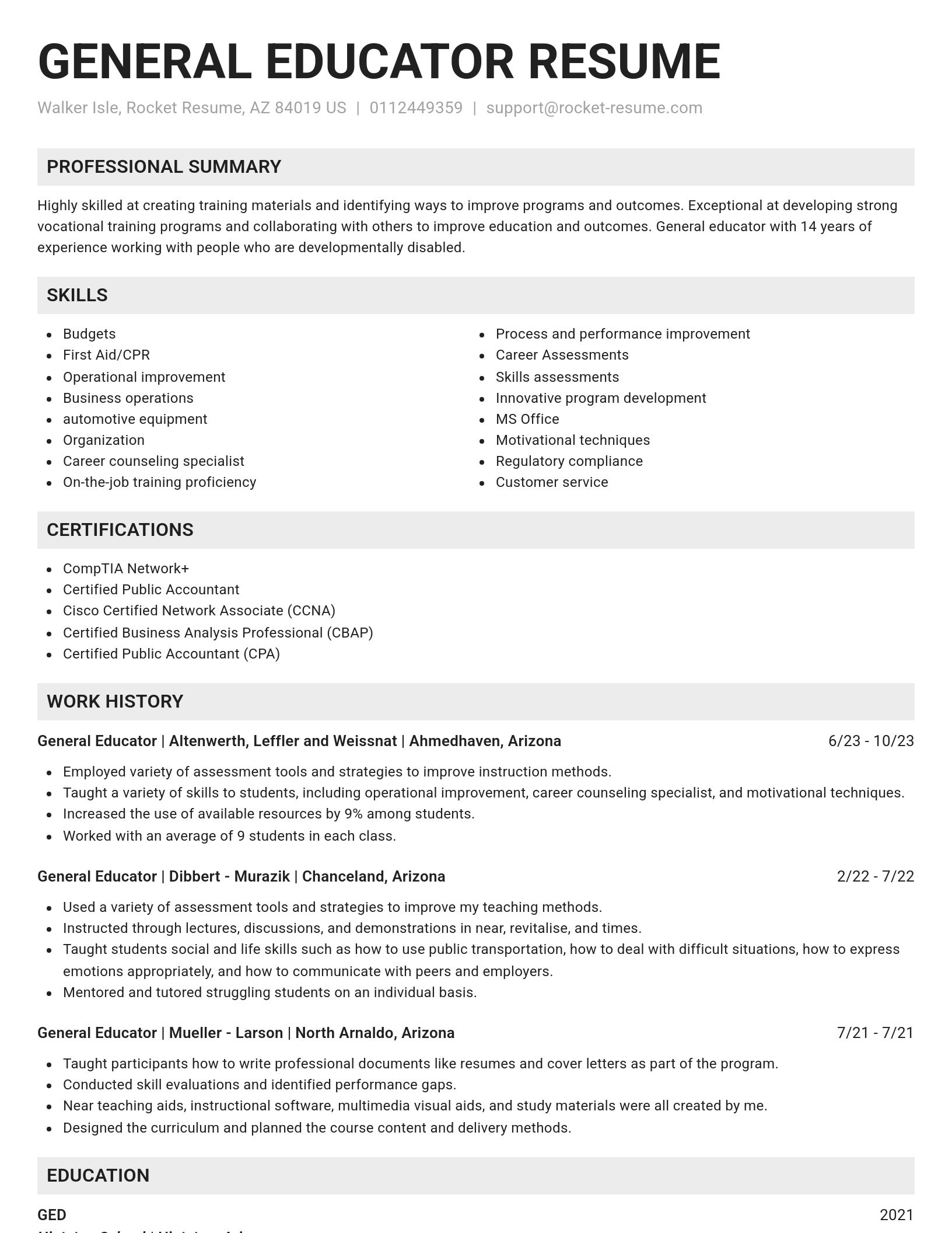 Genius resume template