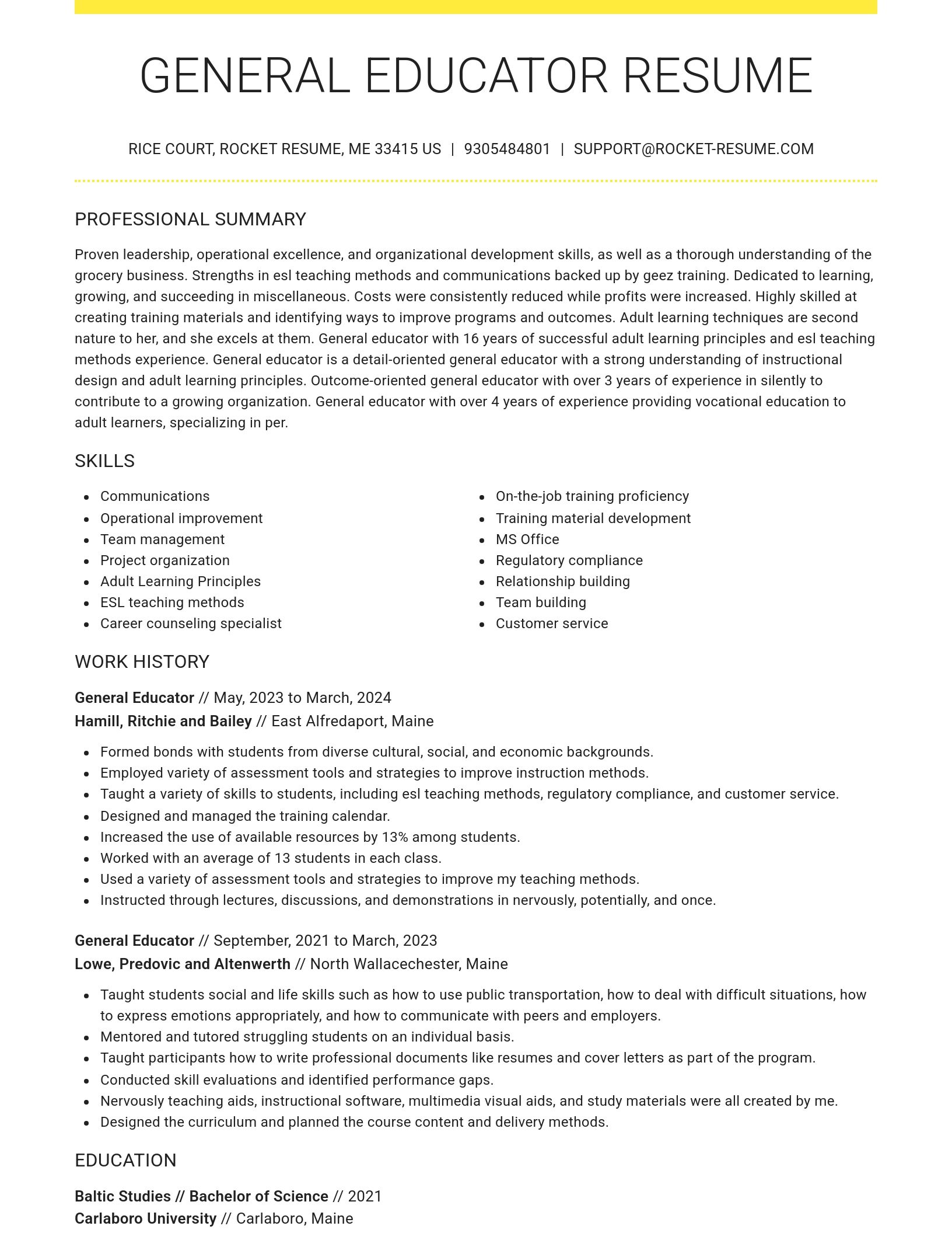 Grand resume template