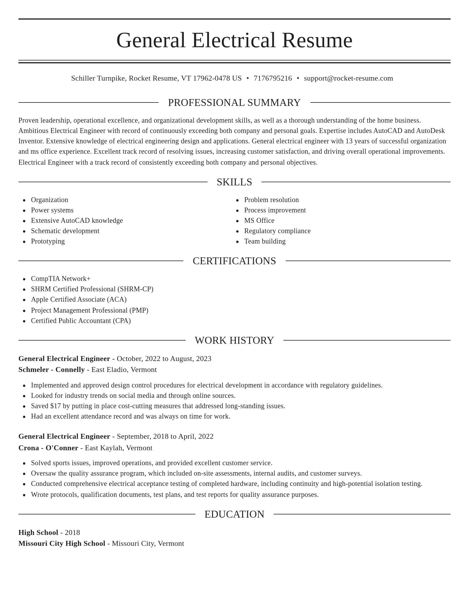 Elegant resume template