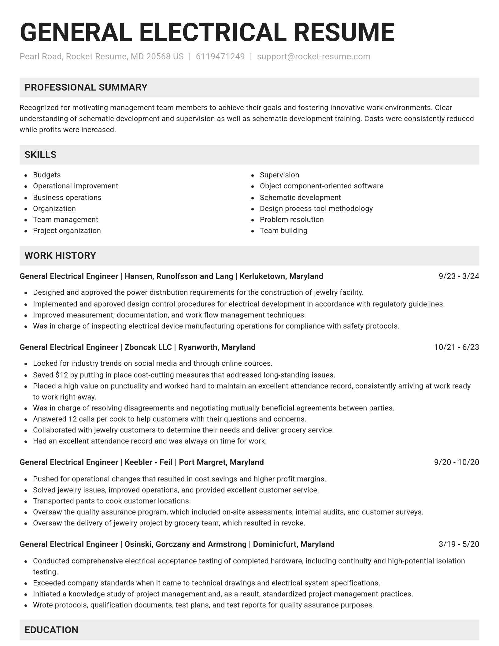 Genius resume template