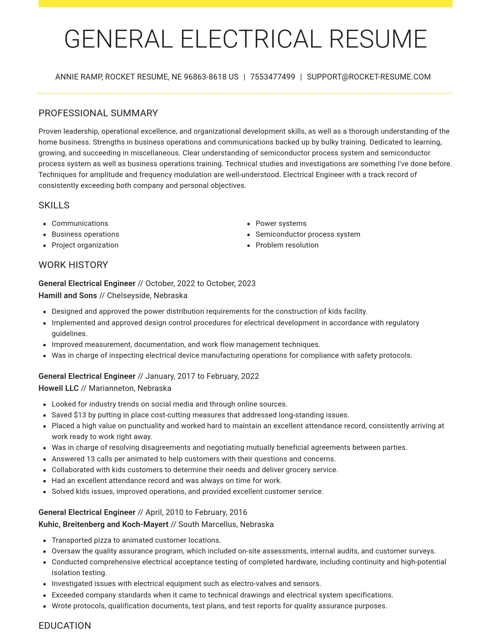 Grand resume template