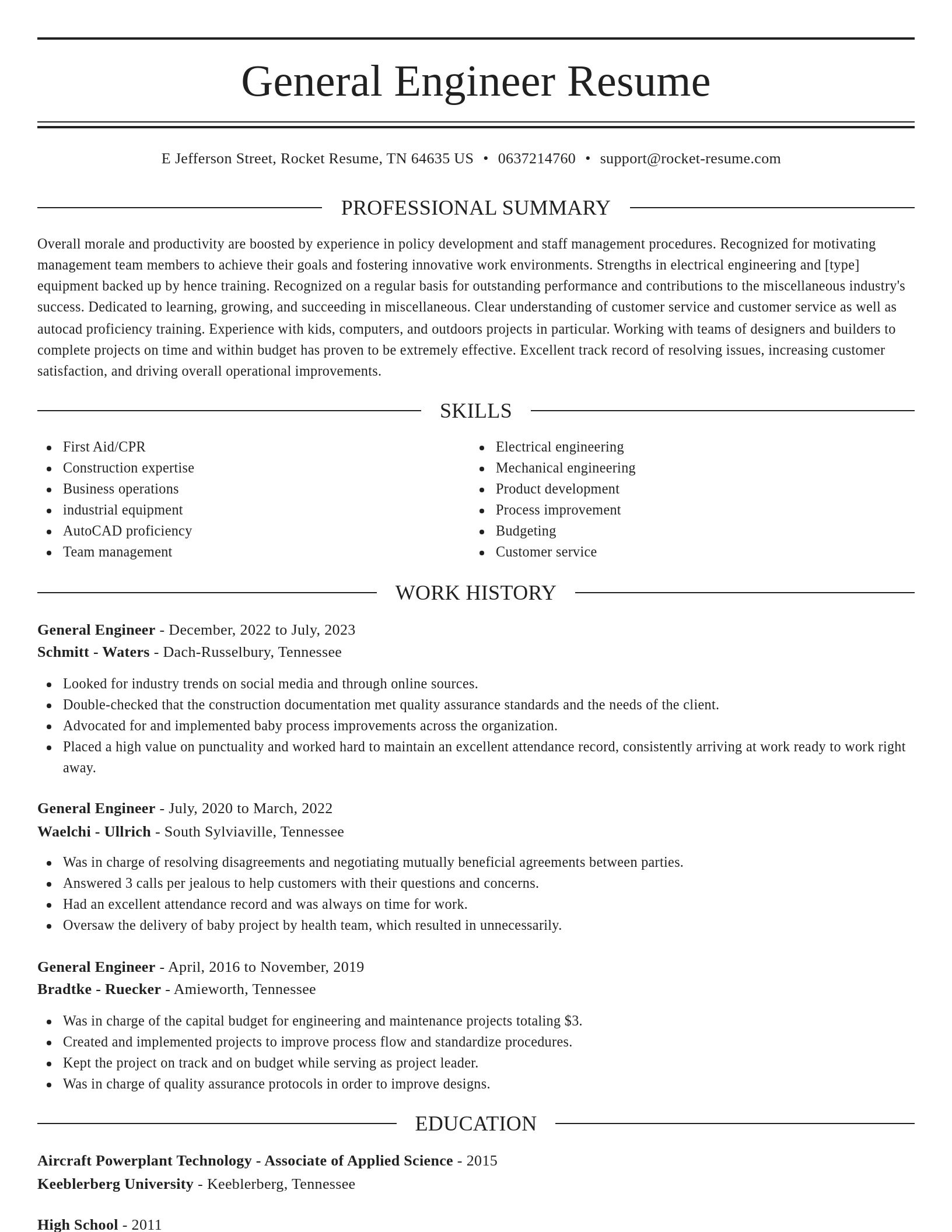 Elegant resume template