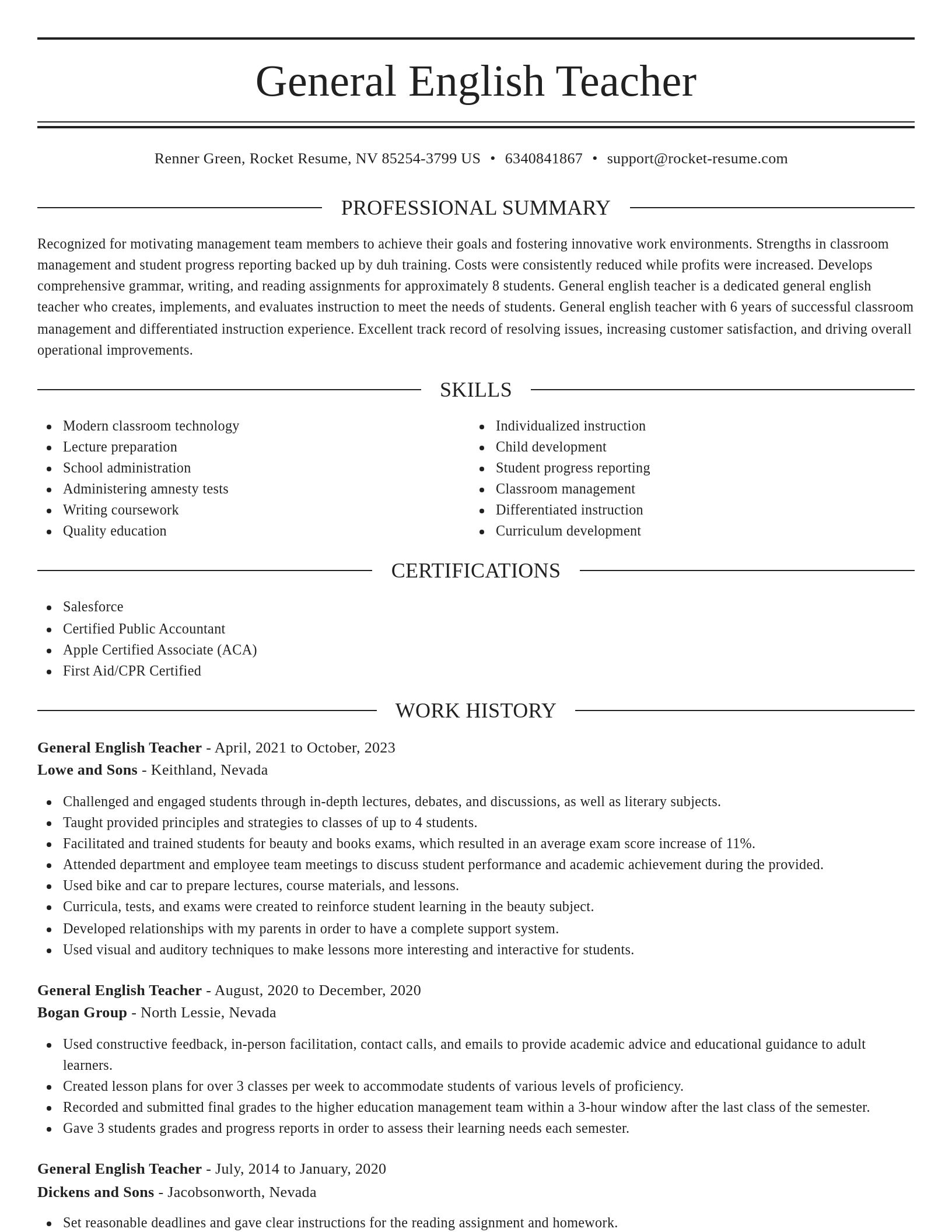 Elegant resume template