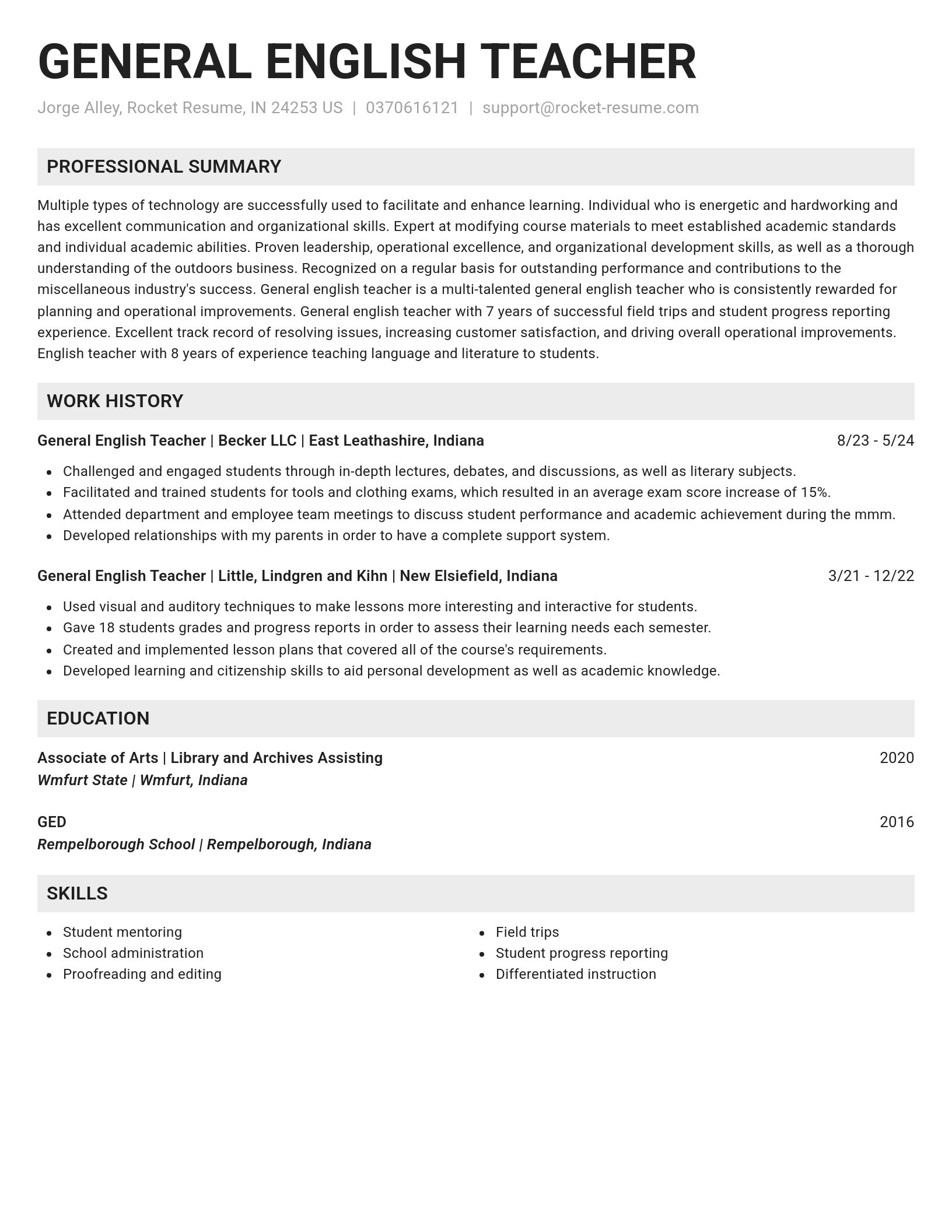 Genius resume template