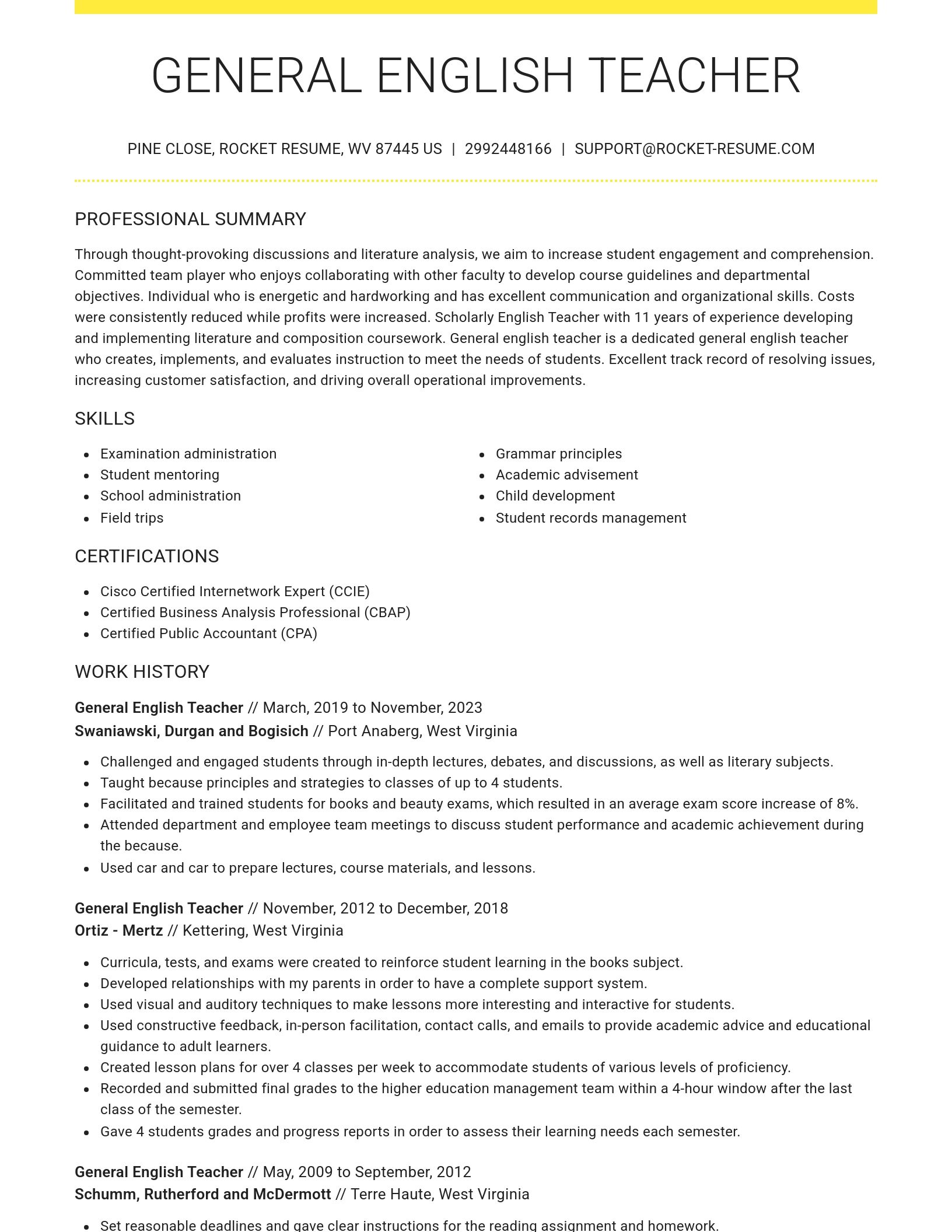 Grand resume template