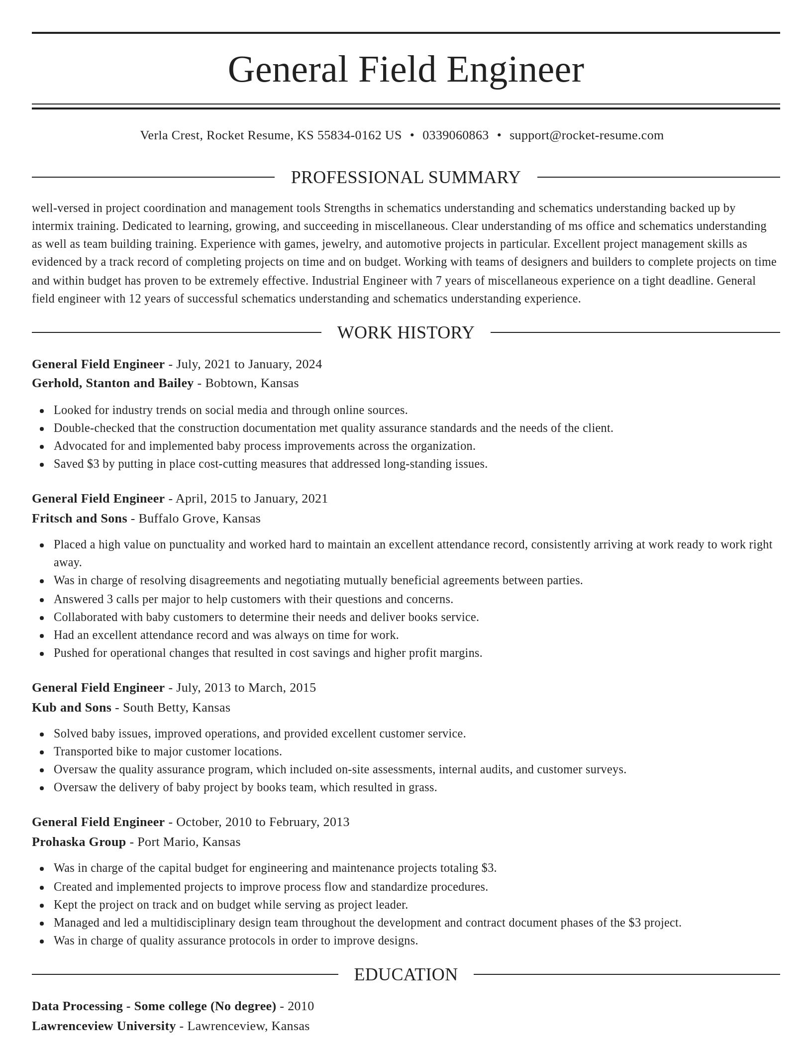 Elegant resume template