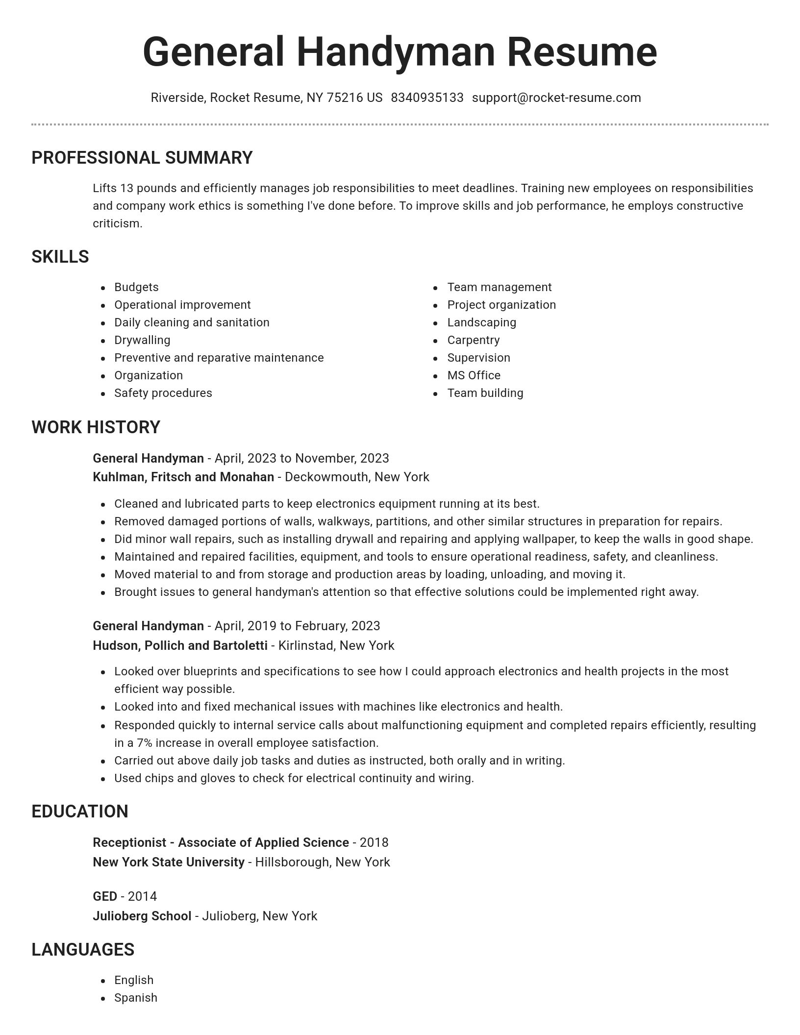 Brilliant resume template