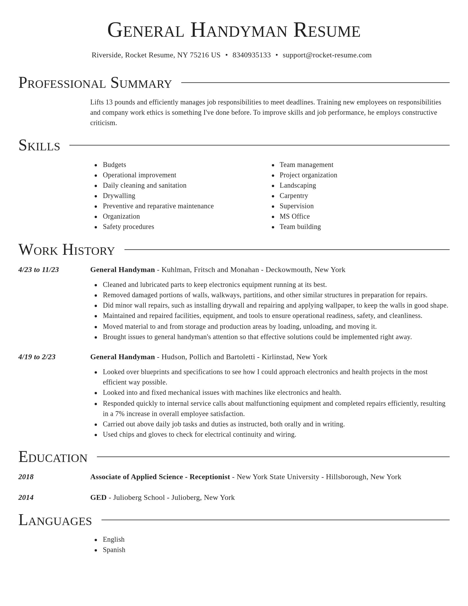 Director resume template