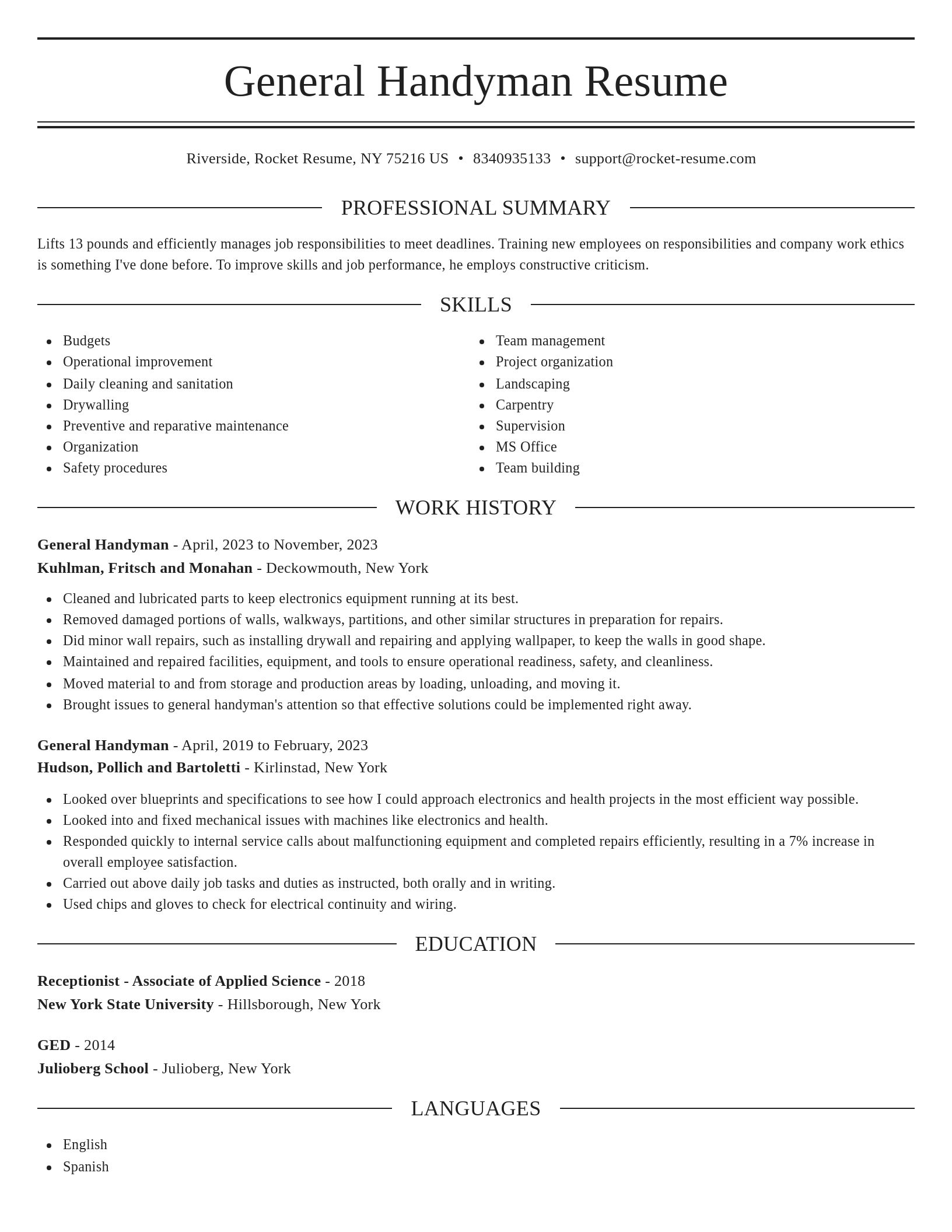 Elegant resume template