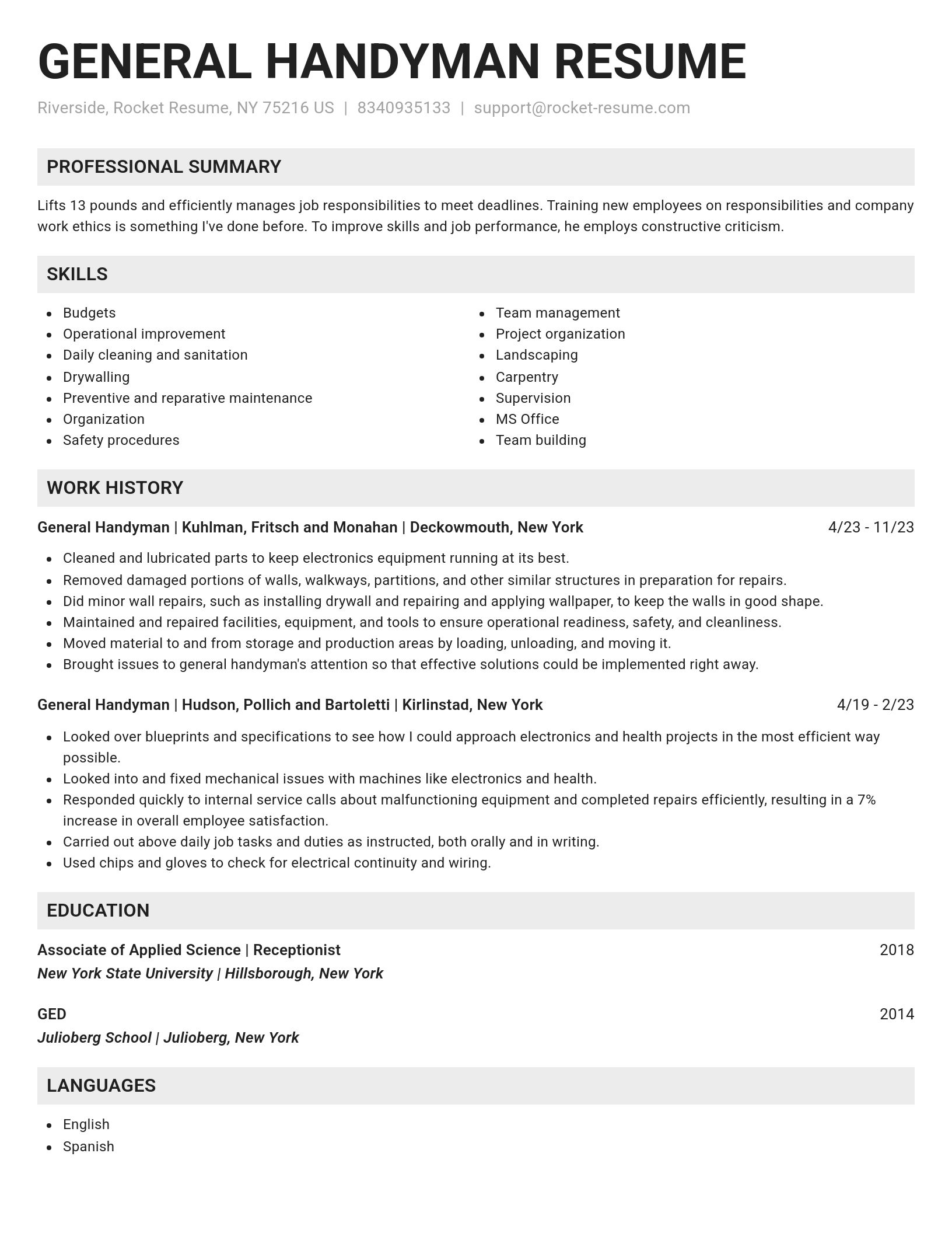Genius resume template