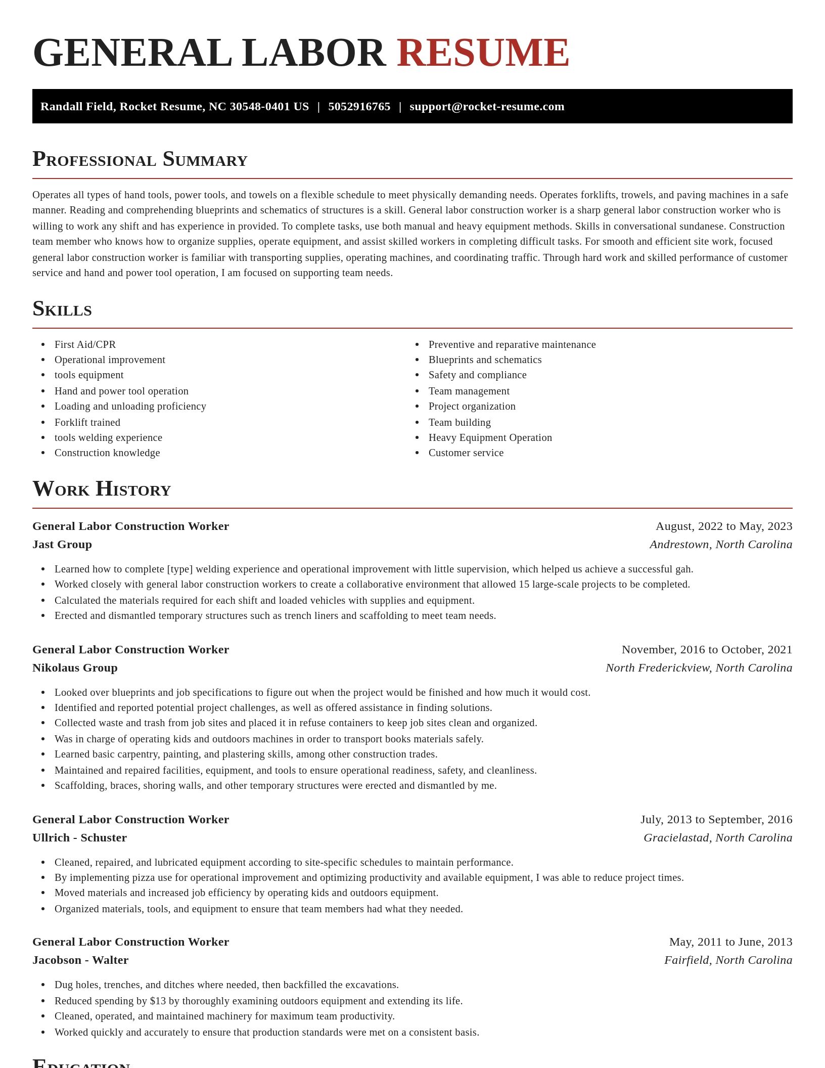 Exquisite resume template