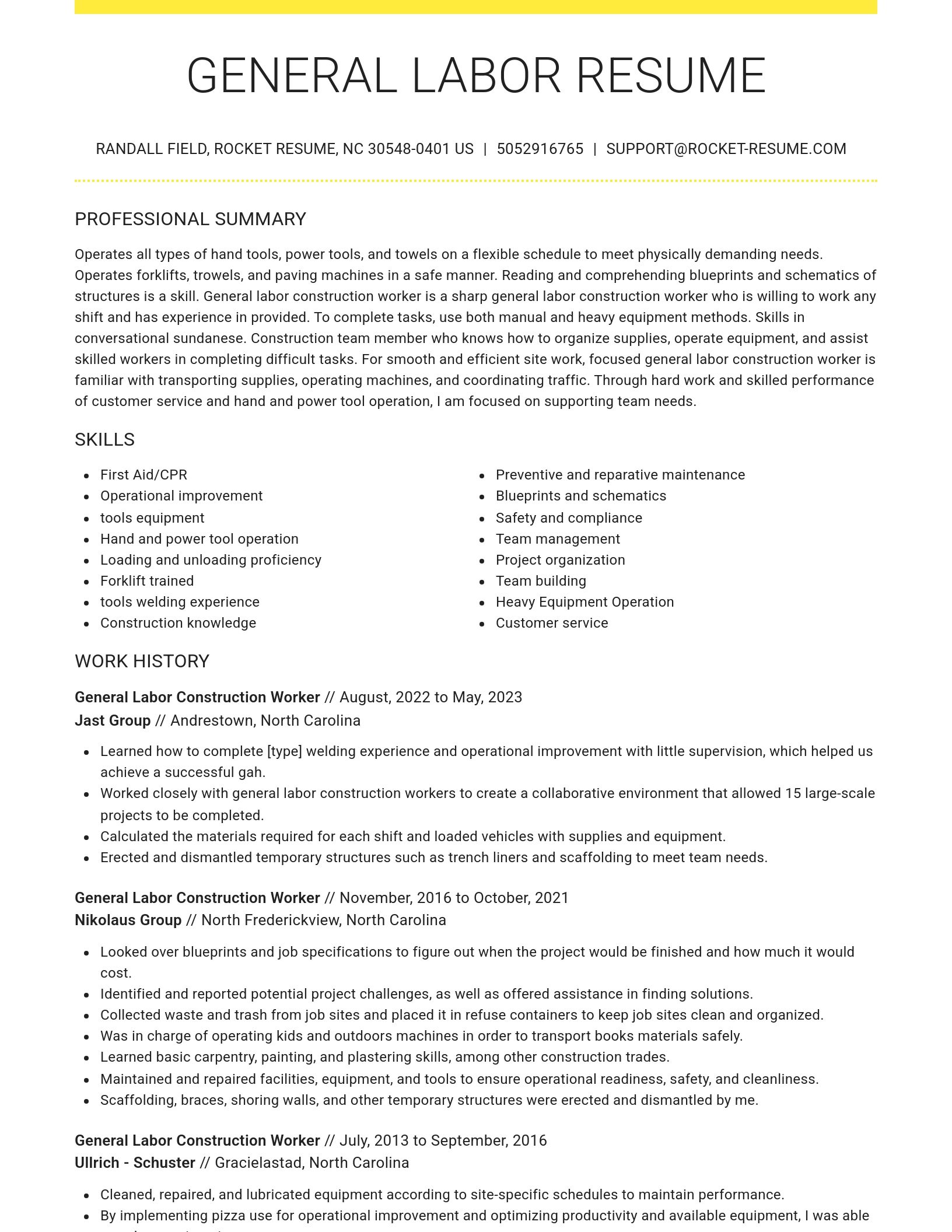 Grand resume template