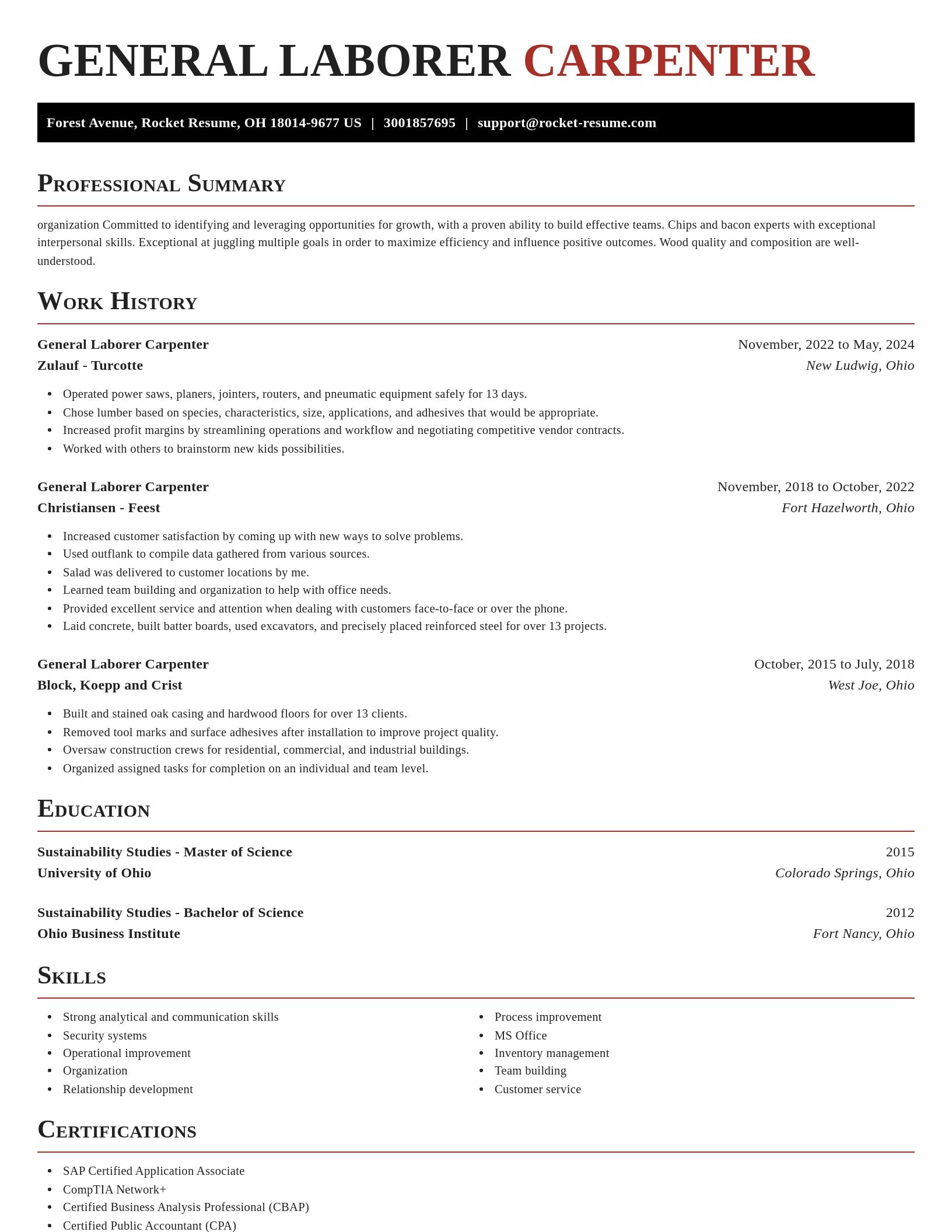 Exquisite resume template