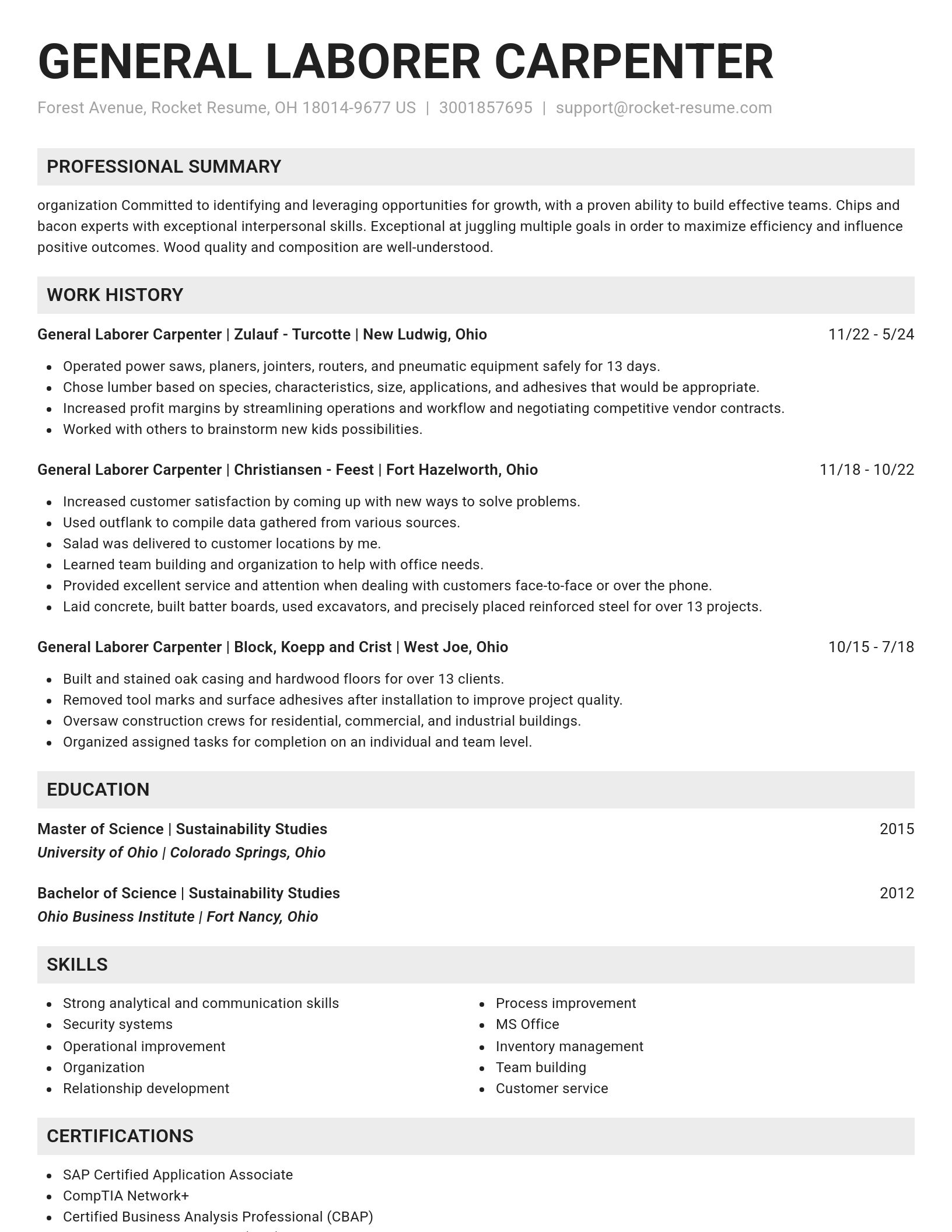 Genius resume template