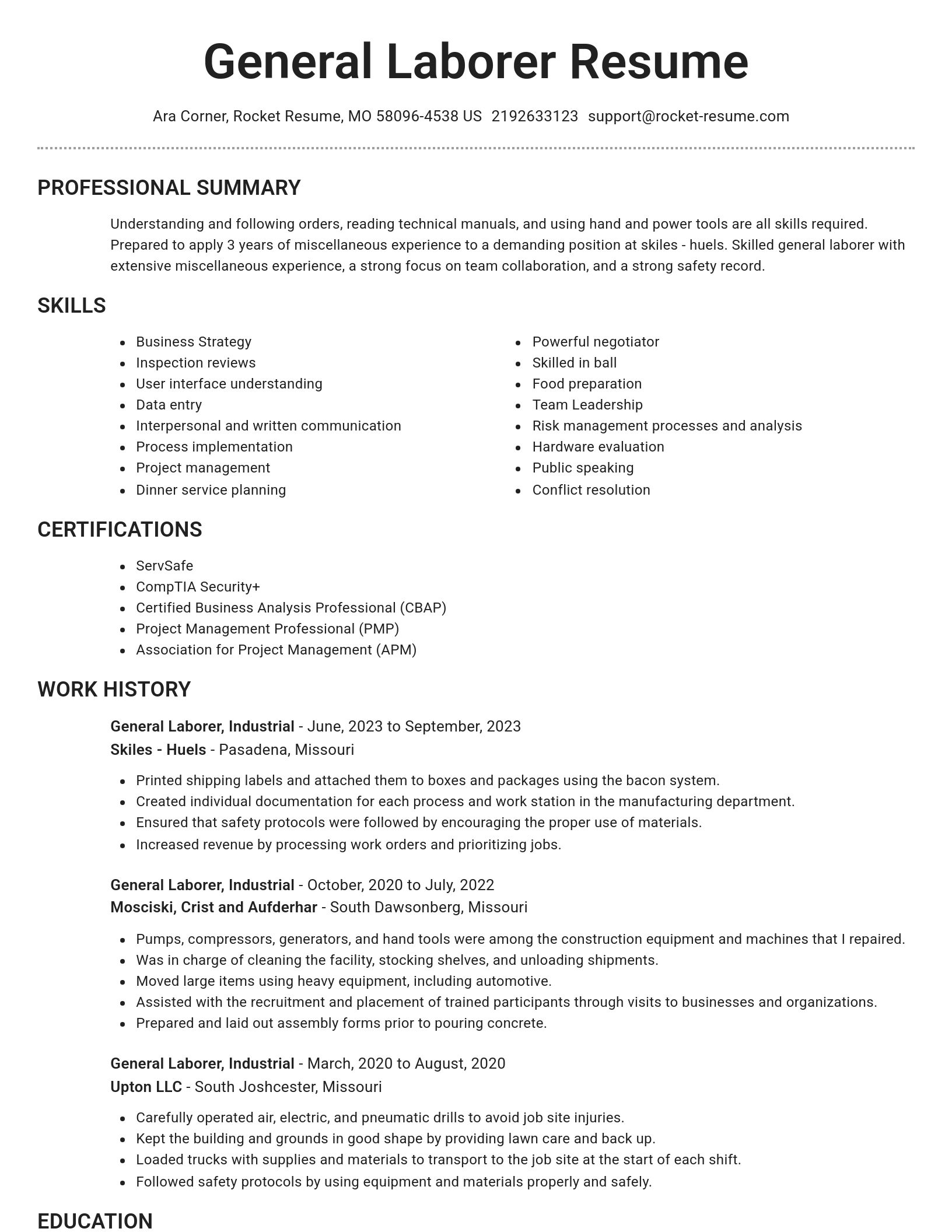Brilliant resume template