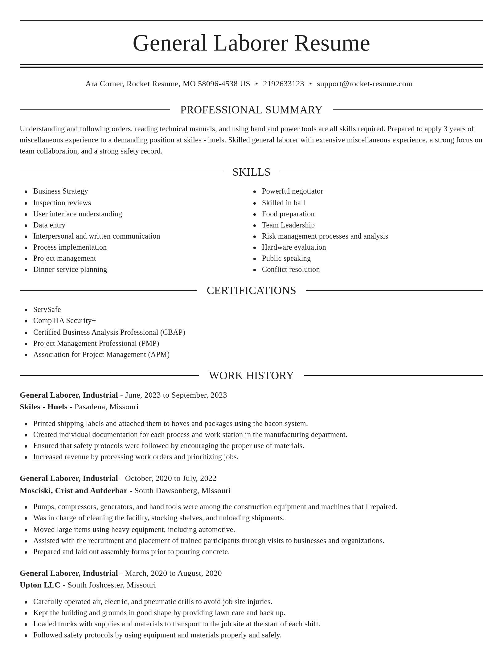 Elegant resume template