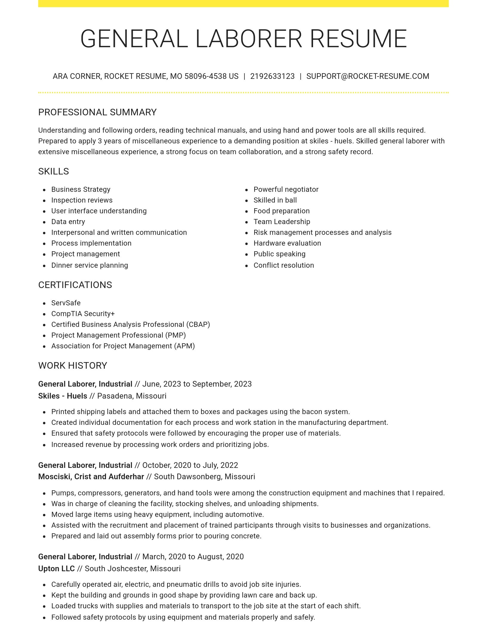 Grand resume template