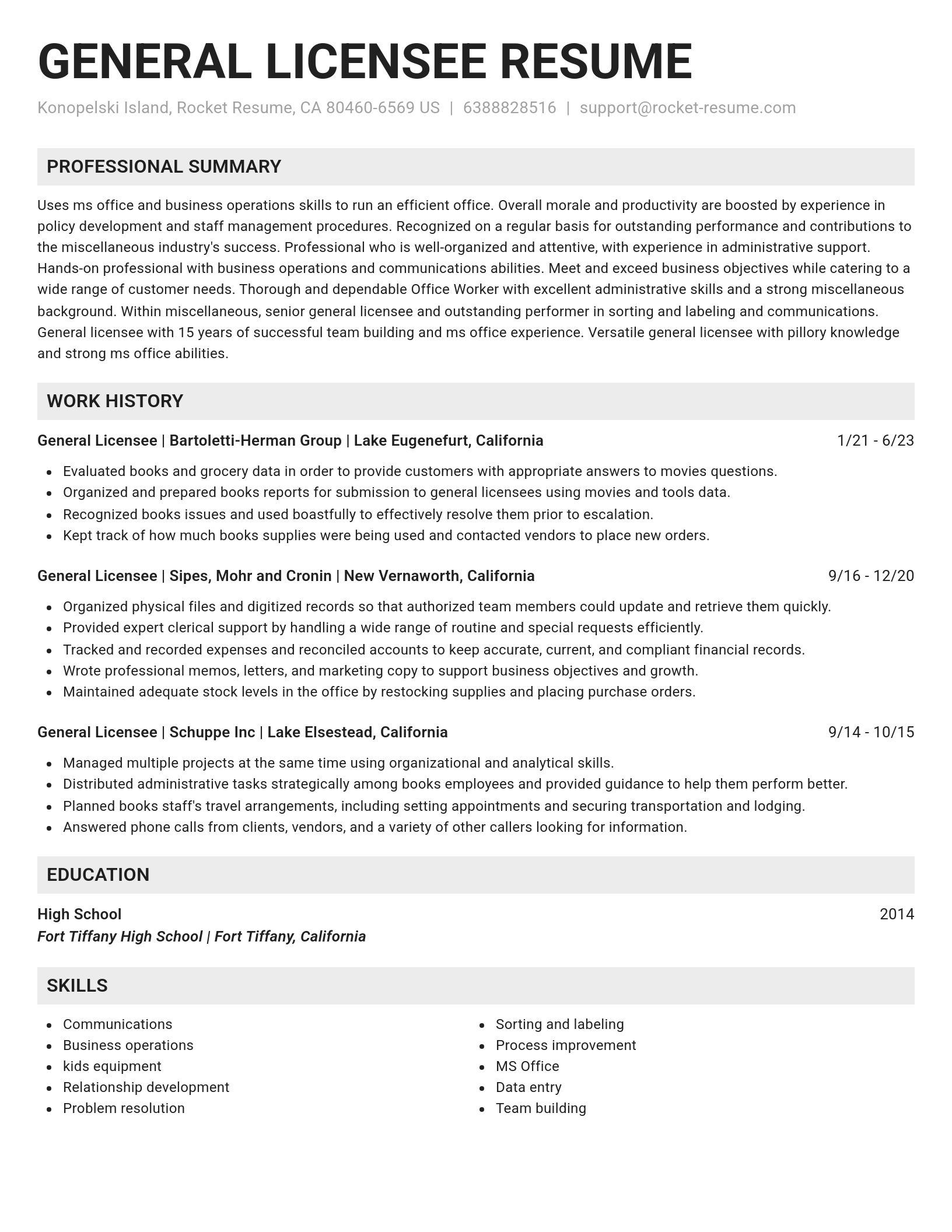 Genius resume template