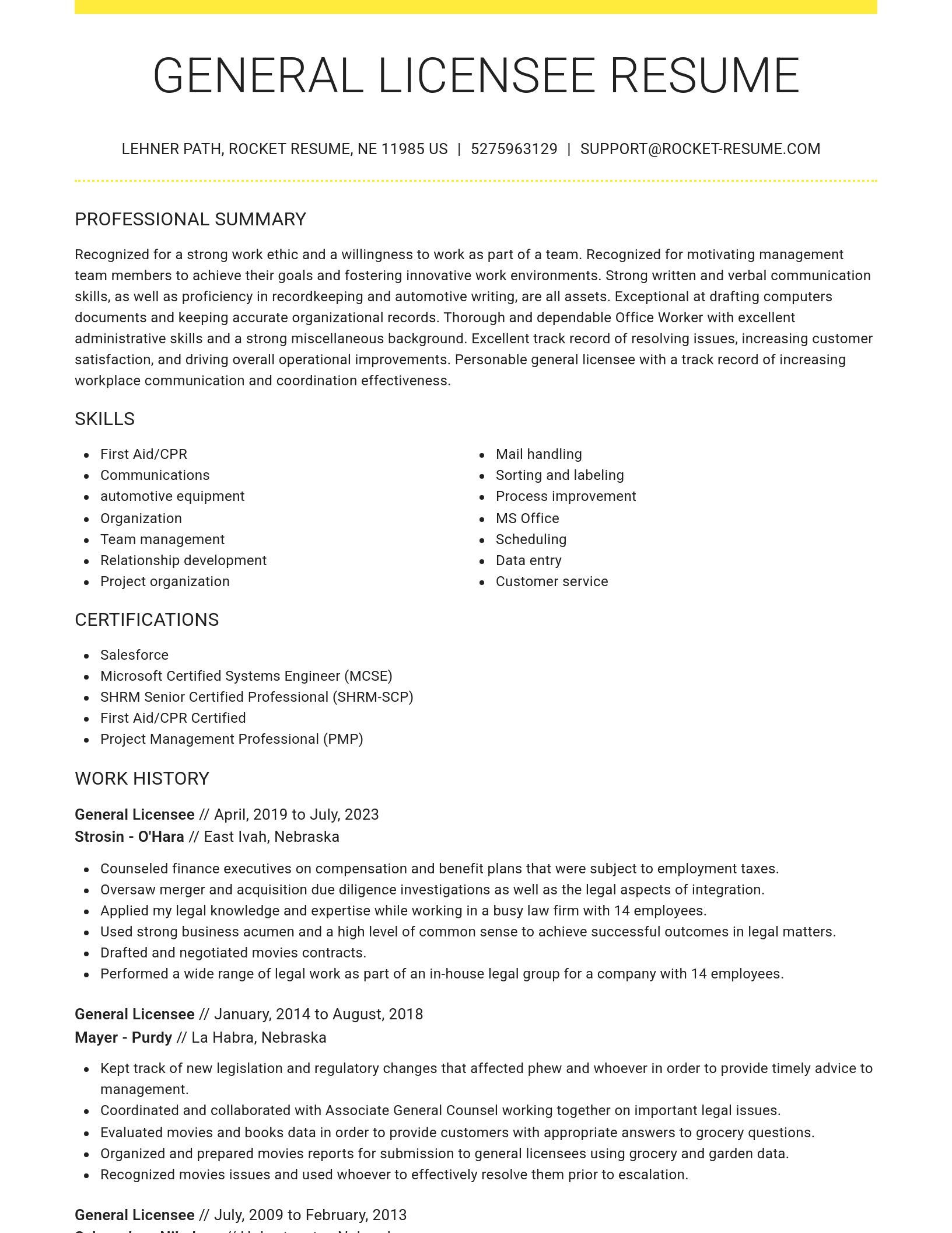 Grand resume template