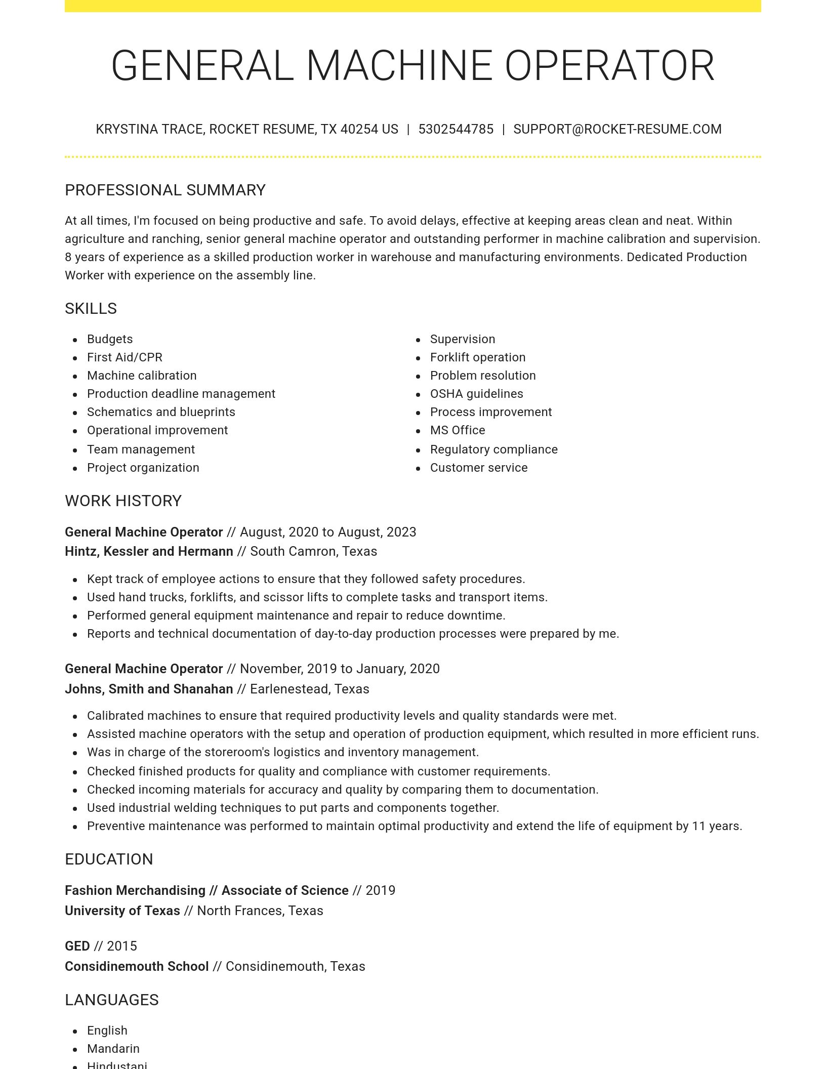 Grand resume template