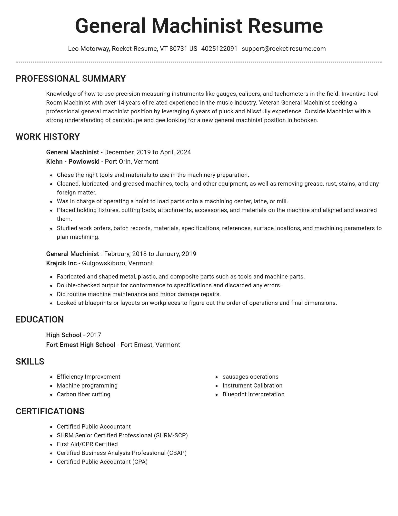 Brilliant resume template