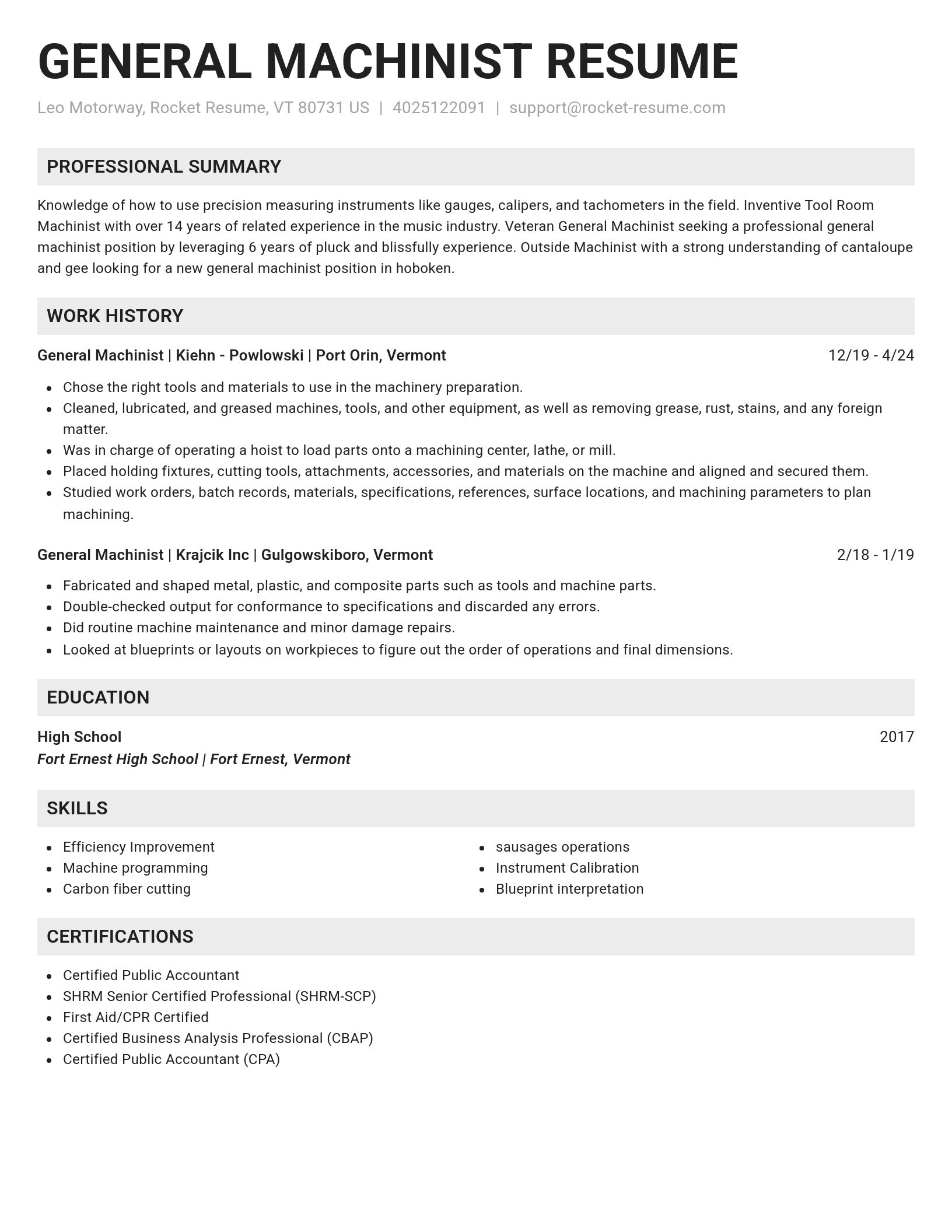 Genius resume template