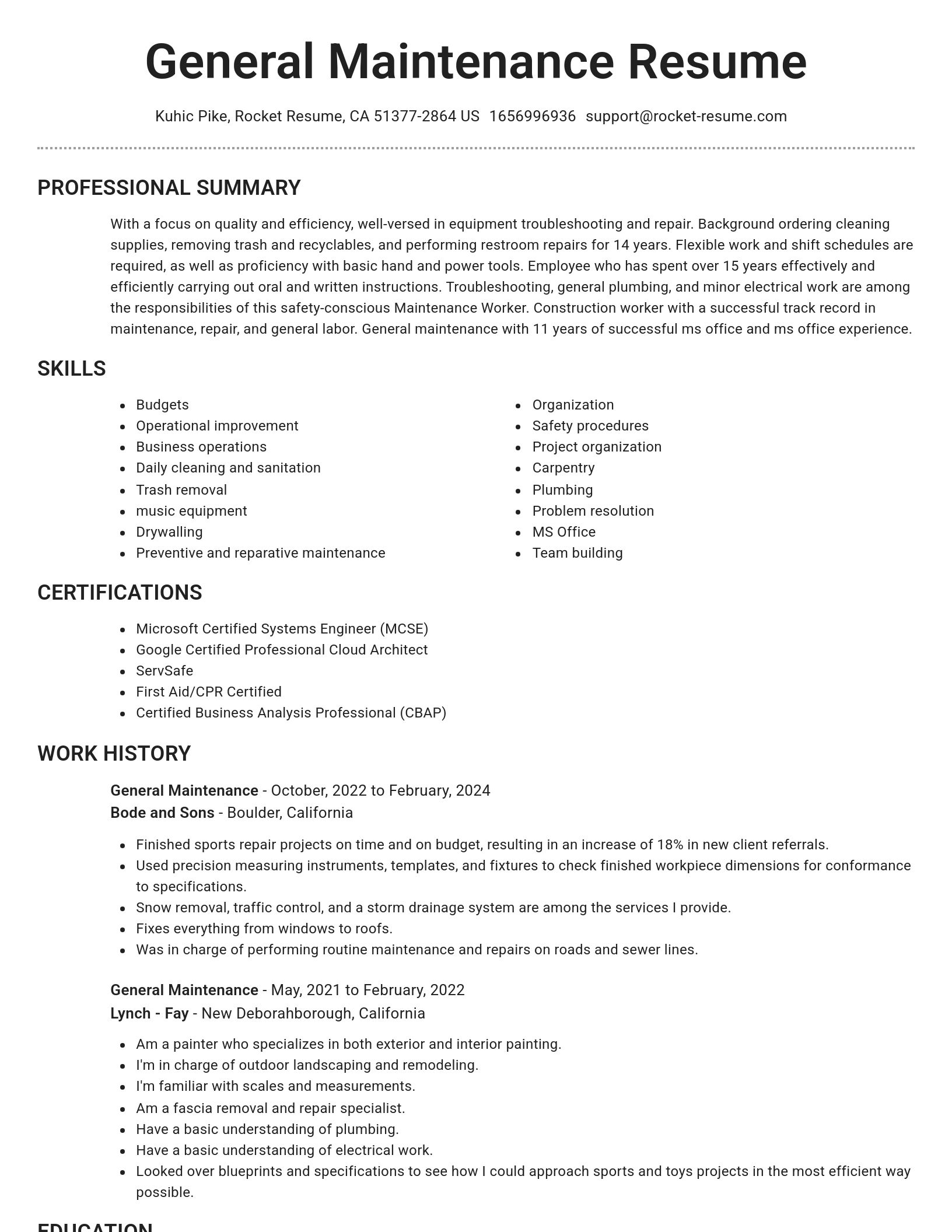 Brilliant resume template