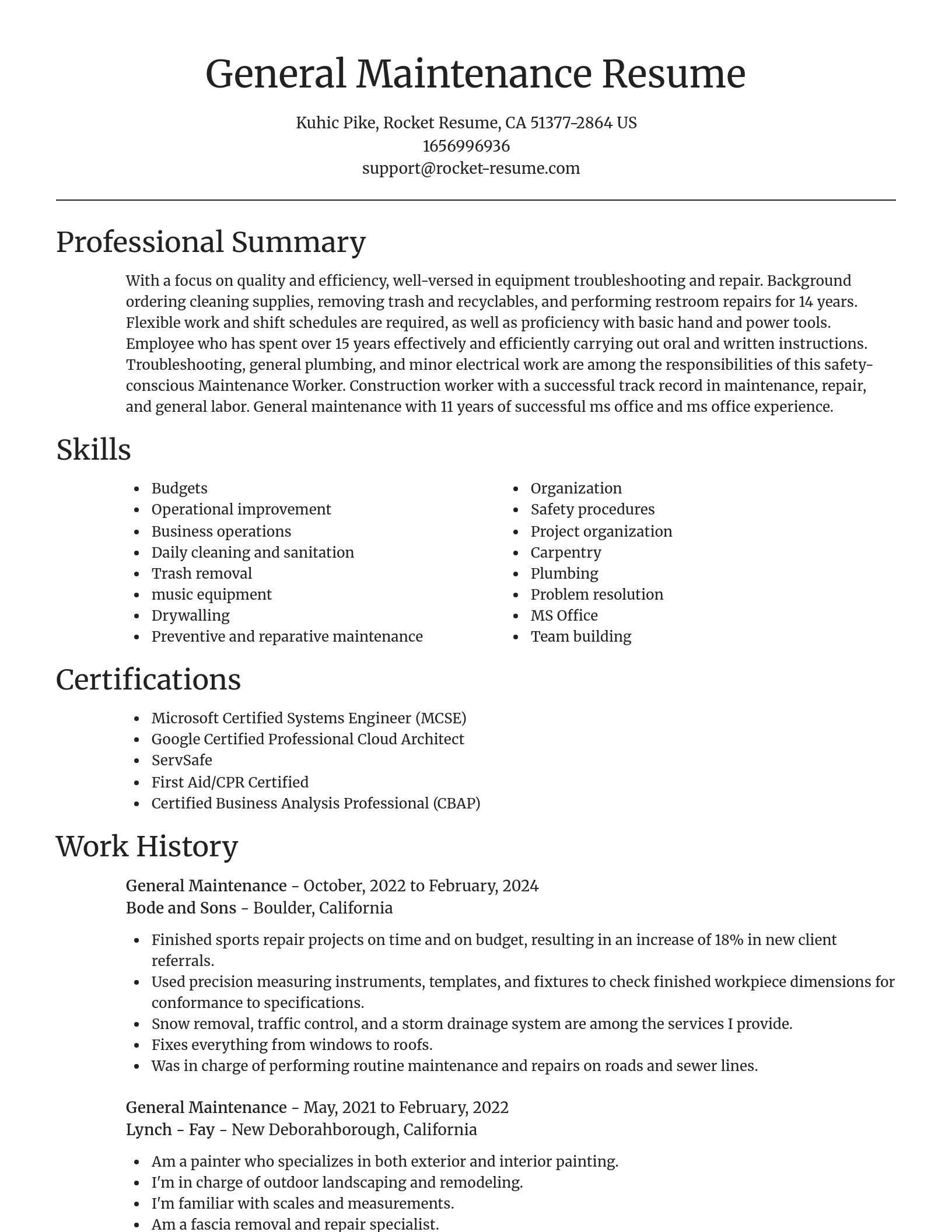 Focal Point resume template