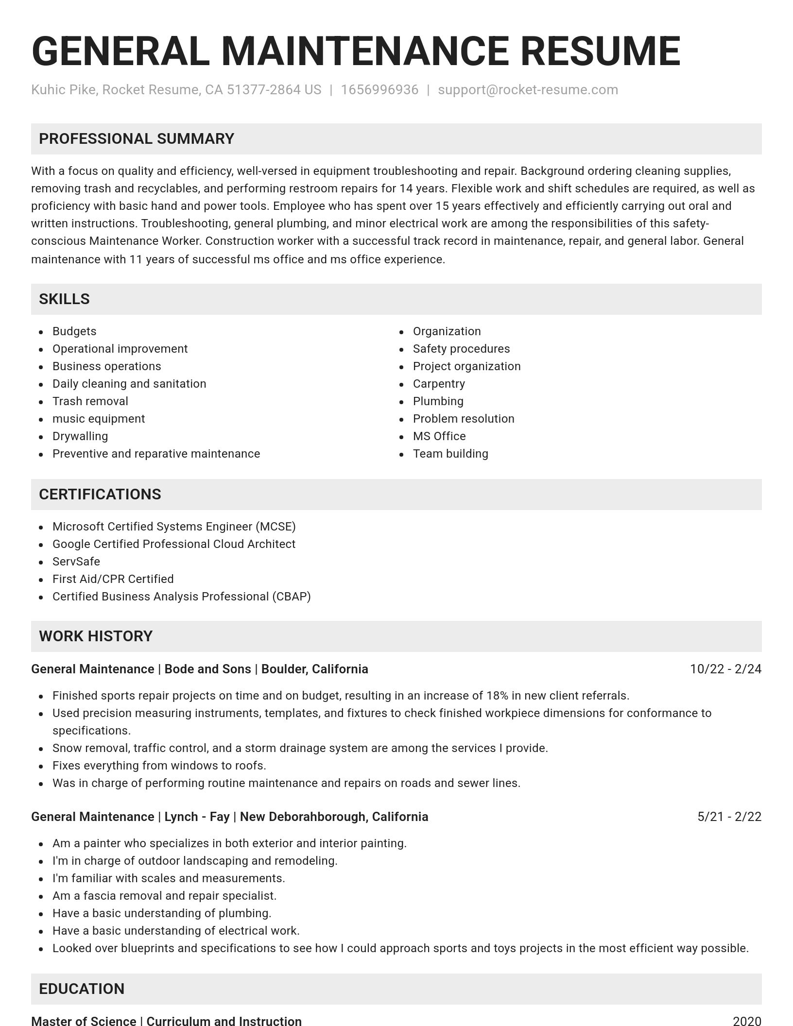 Genius resume template