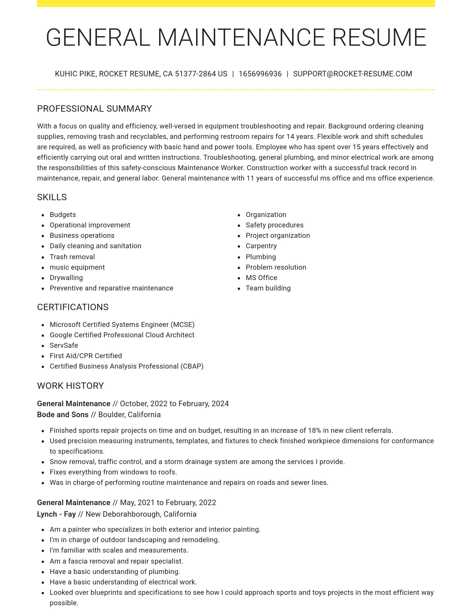 Grand resume template