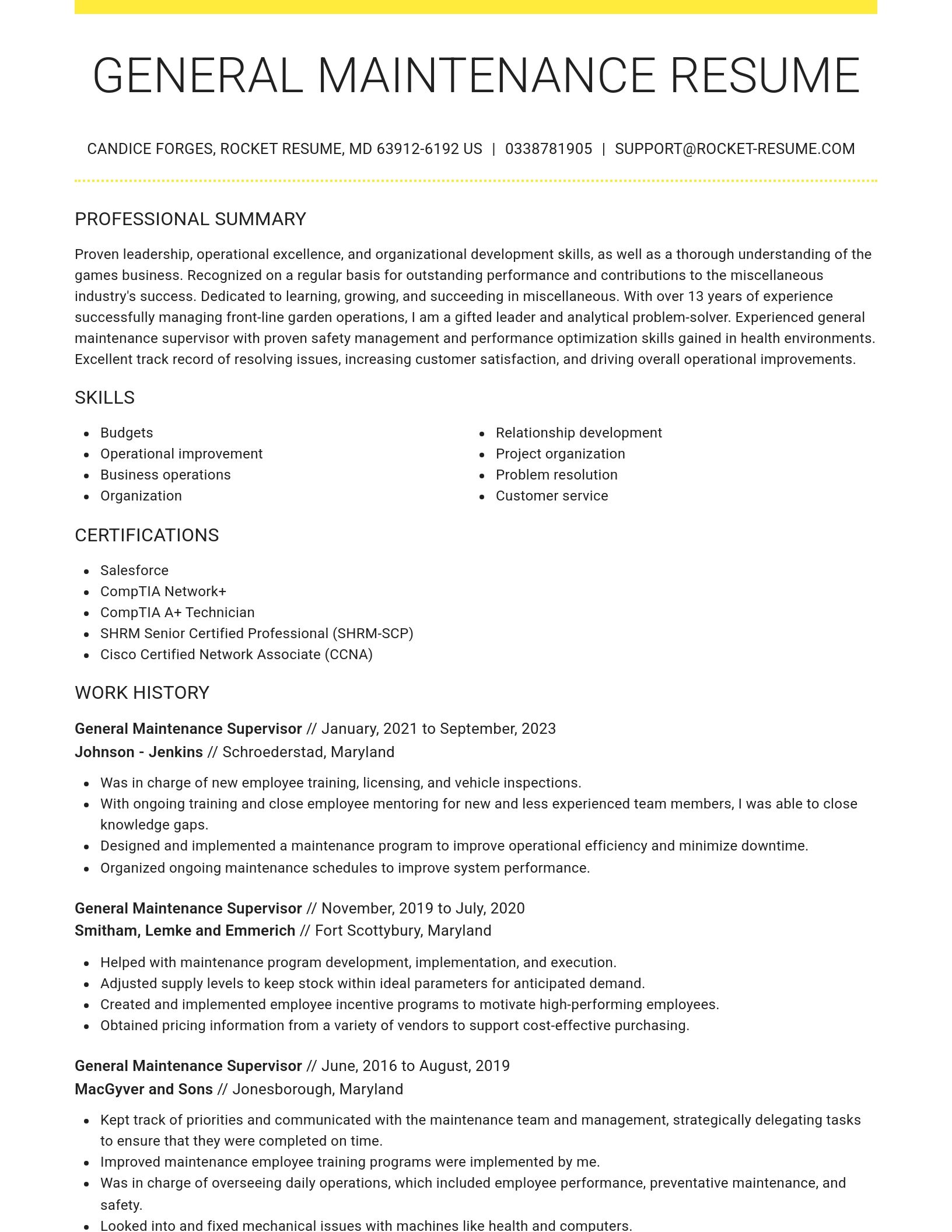 Grand resume template