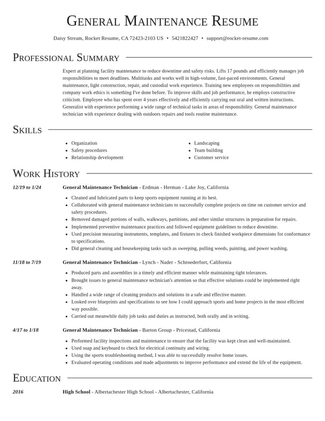 Director resume template