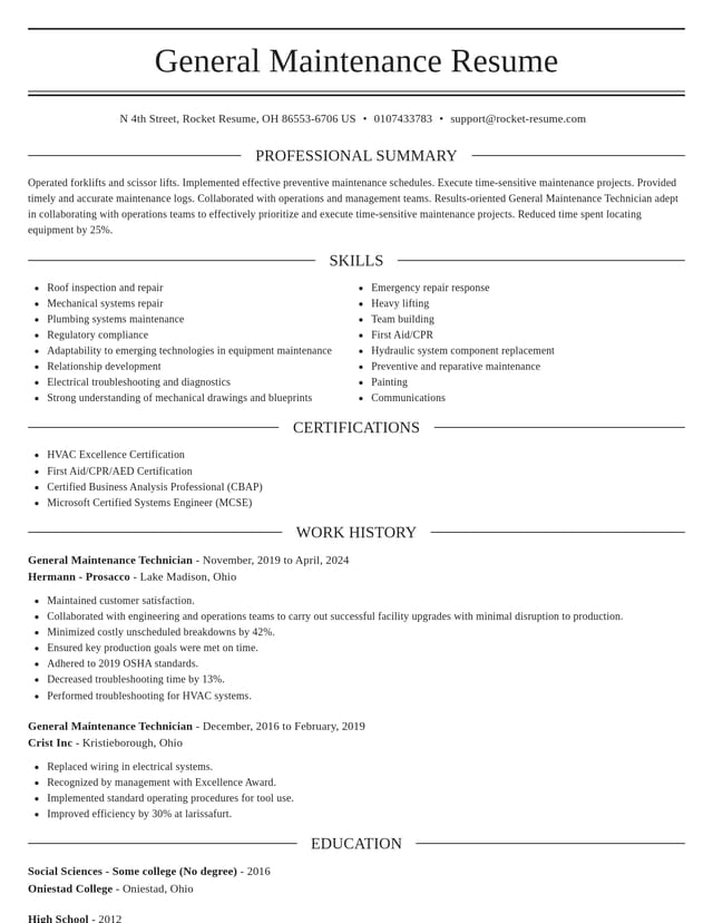 Elegant resume template