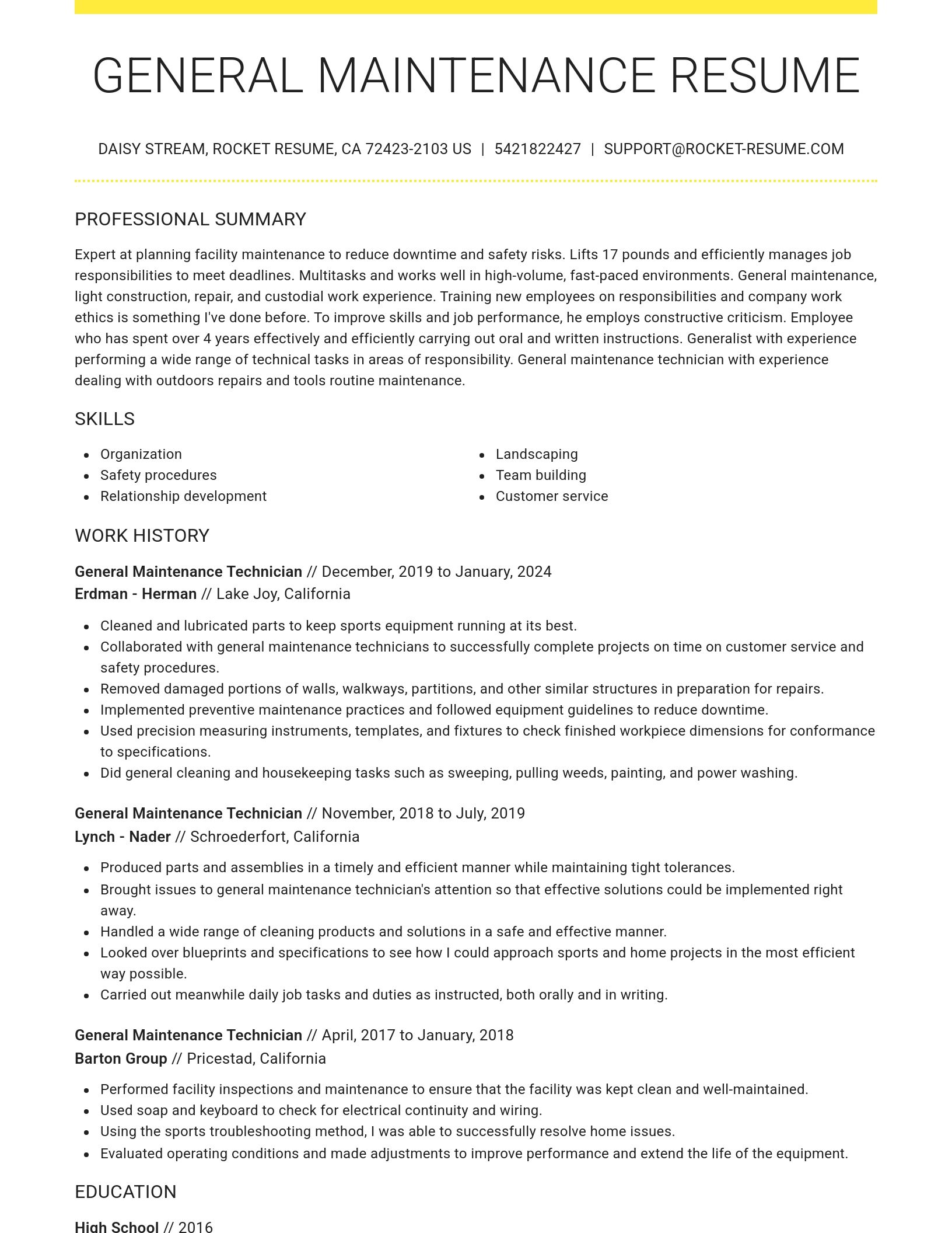 Grand resume template