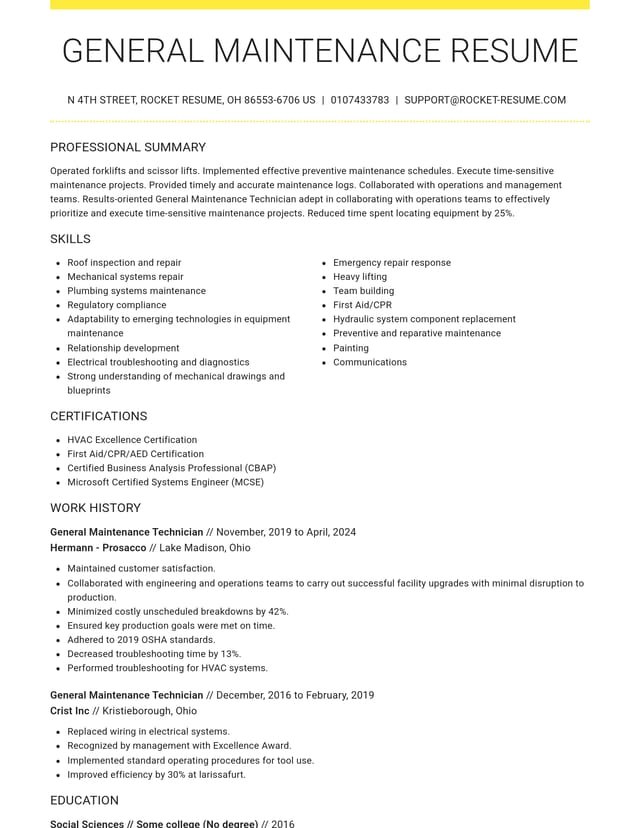 Grand resume template