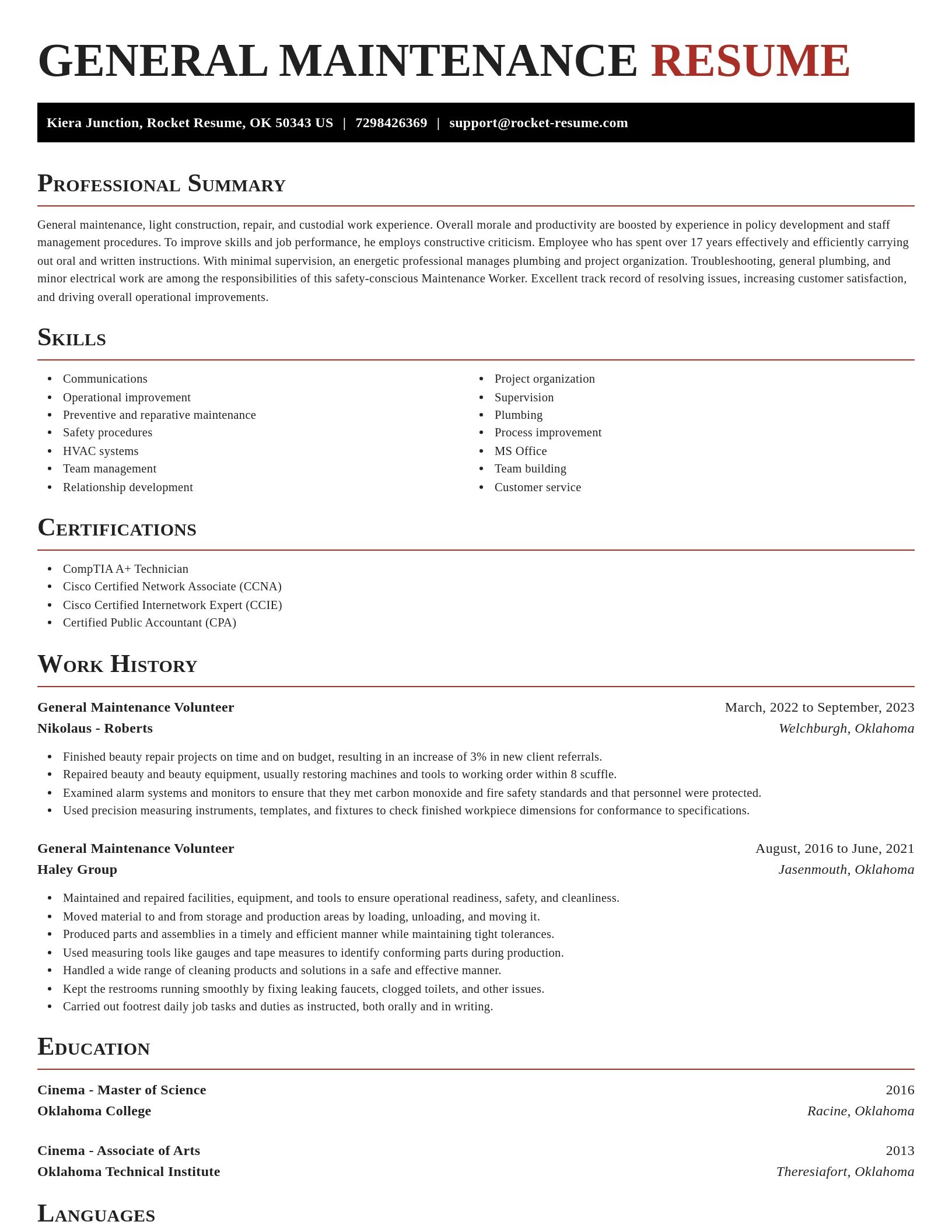 Exquisite resume template