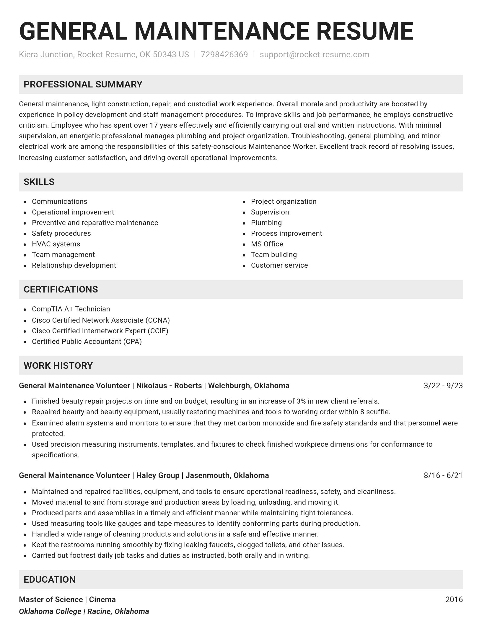Genius resume template