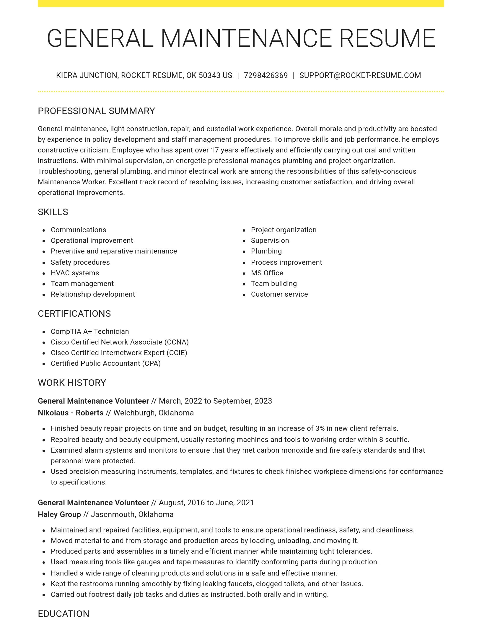 Grand resume template