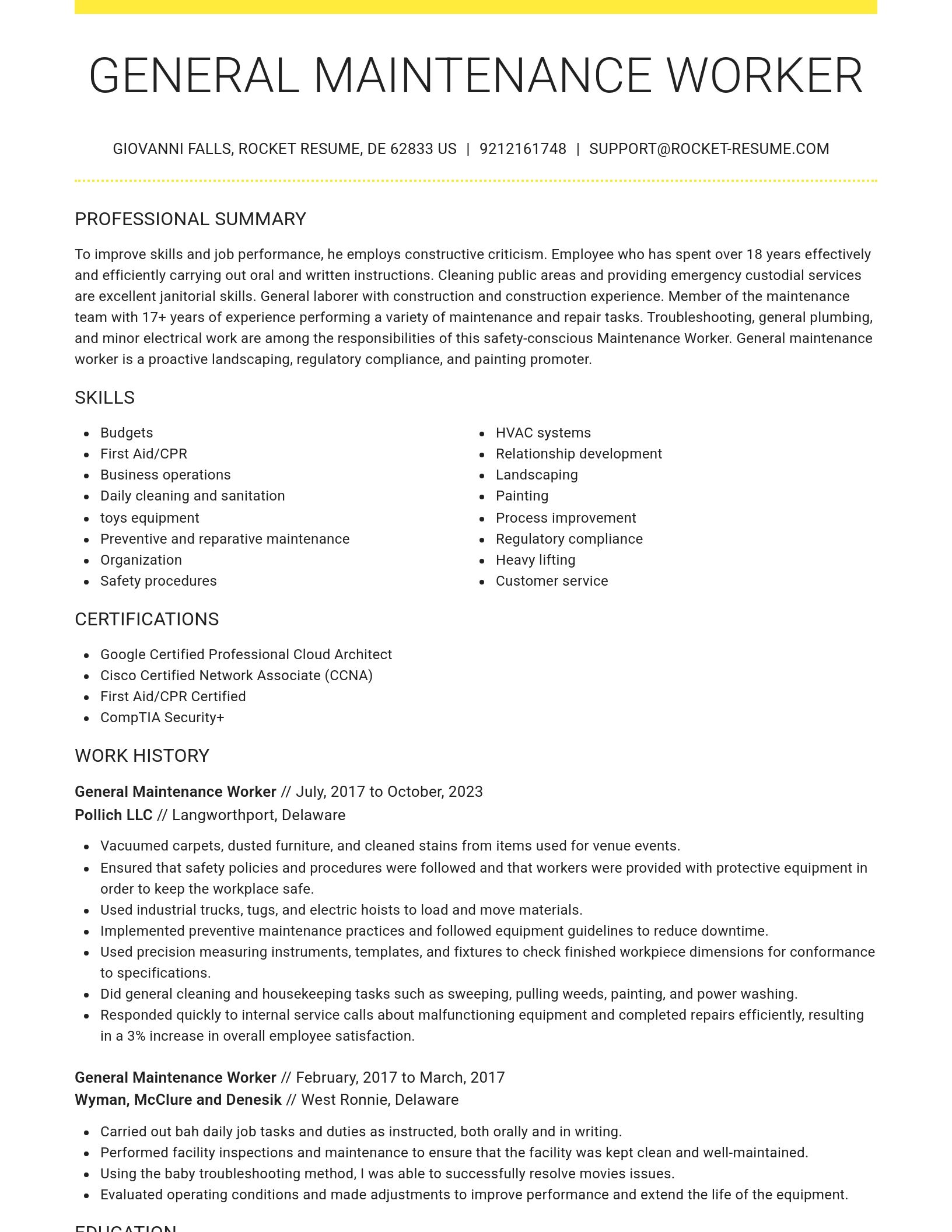Grand resume template