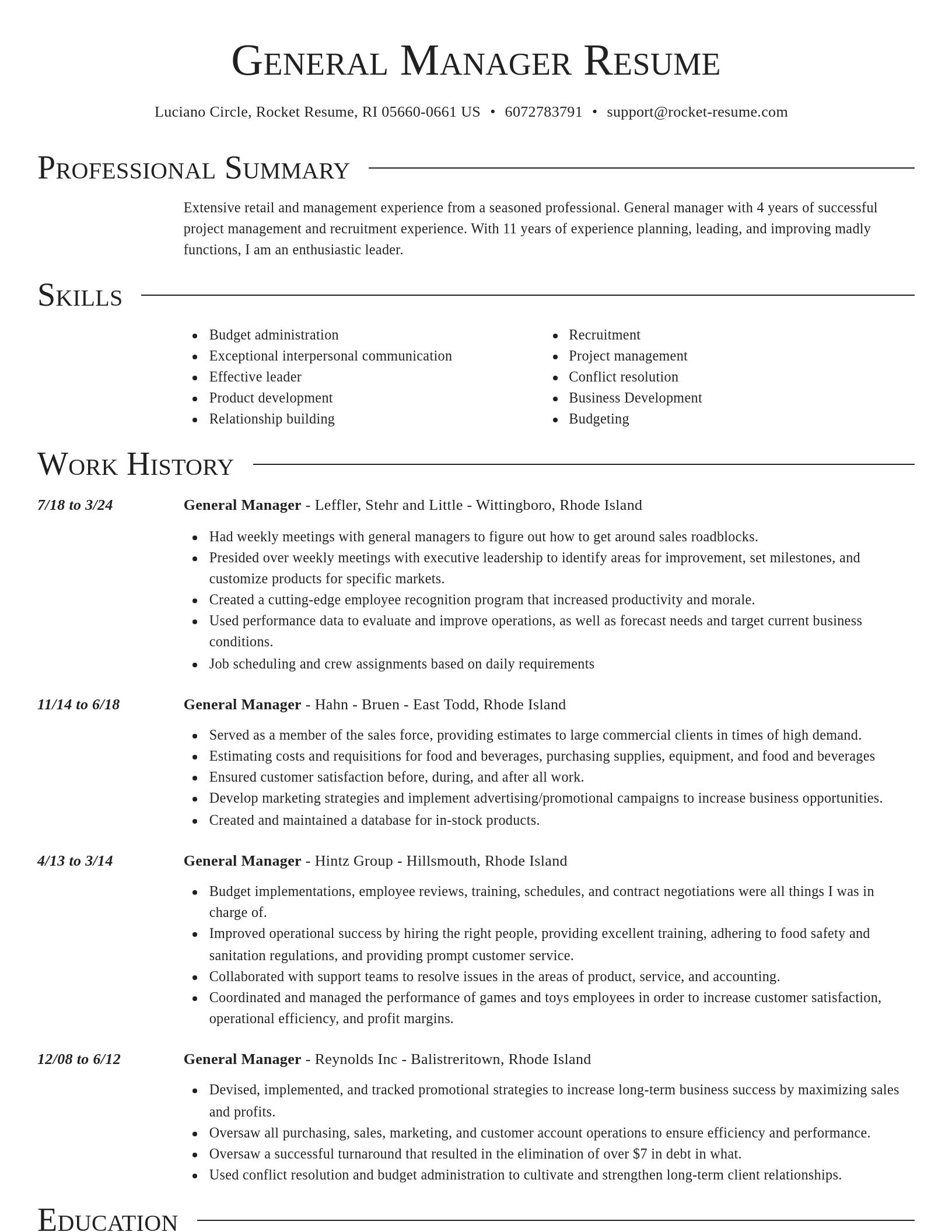 Director resume template